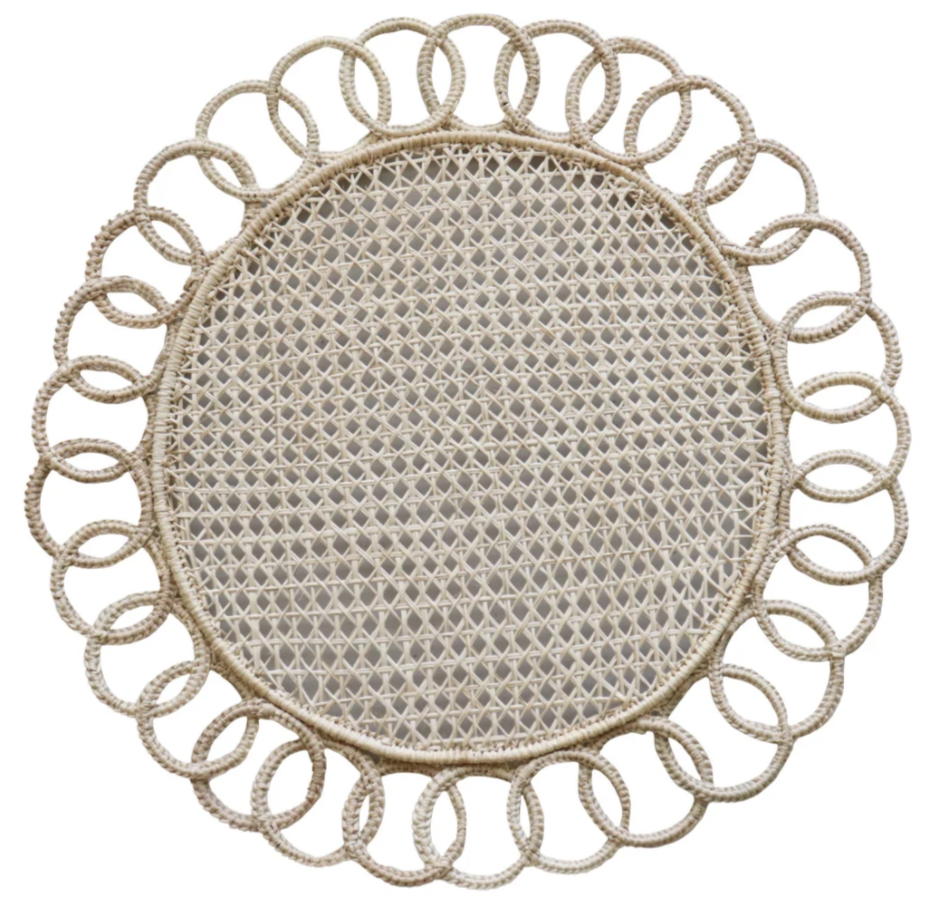 Amelia Woven Placemats Set of 4 - Natural Fiber Table Mats for Dining - Perfect for Home Decor, Kitchen, and Dinner Parties