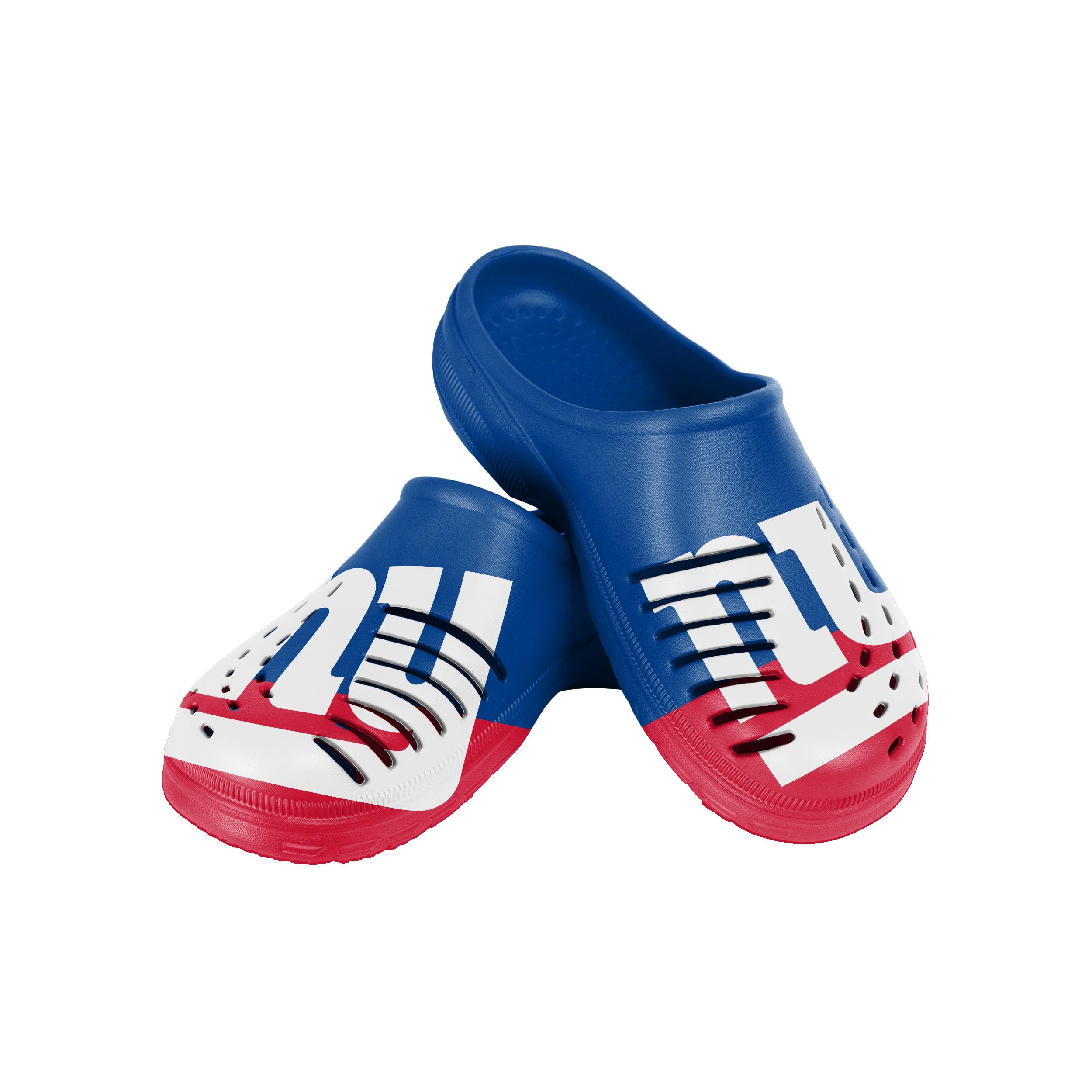 FOCO NFL Men's Big Splash Team Logo Solid Clogs - Comfortable Water Slip-On Shoes for Beach, Pool & Outdoor Activities