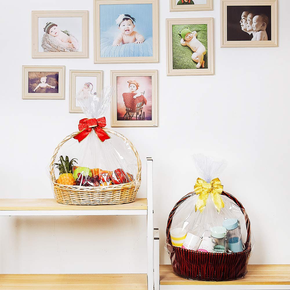 Extra Large Jumbo Shrink Wrap Cellophane Bags for Gift Baskets - 40x47 Inch Easter Basket Bags (10 Pack, XXXL) - Perfect for Holiday Gifts, Party Favors & Bulk Packaging
