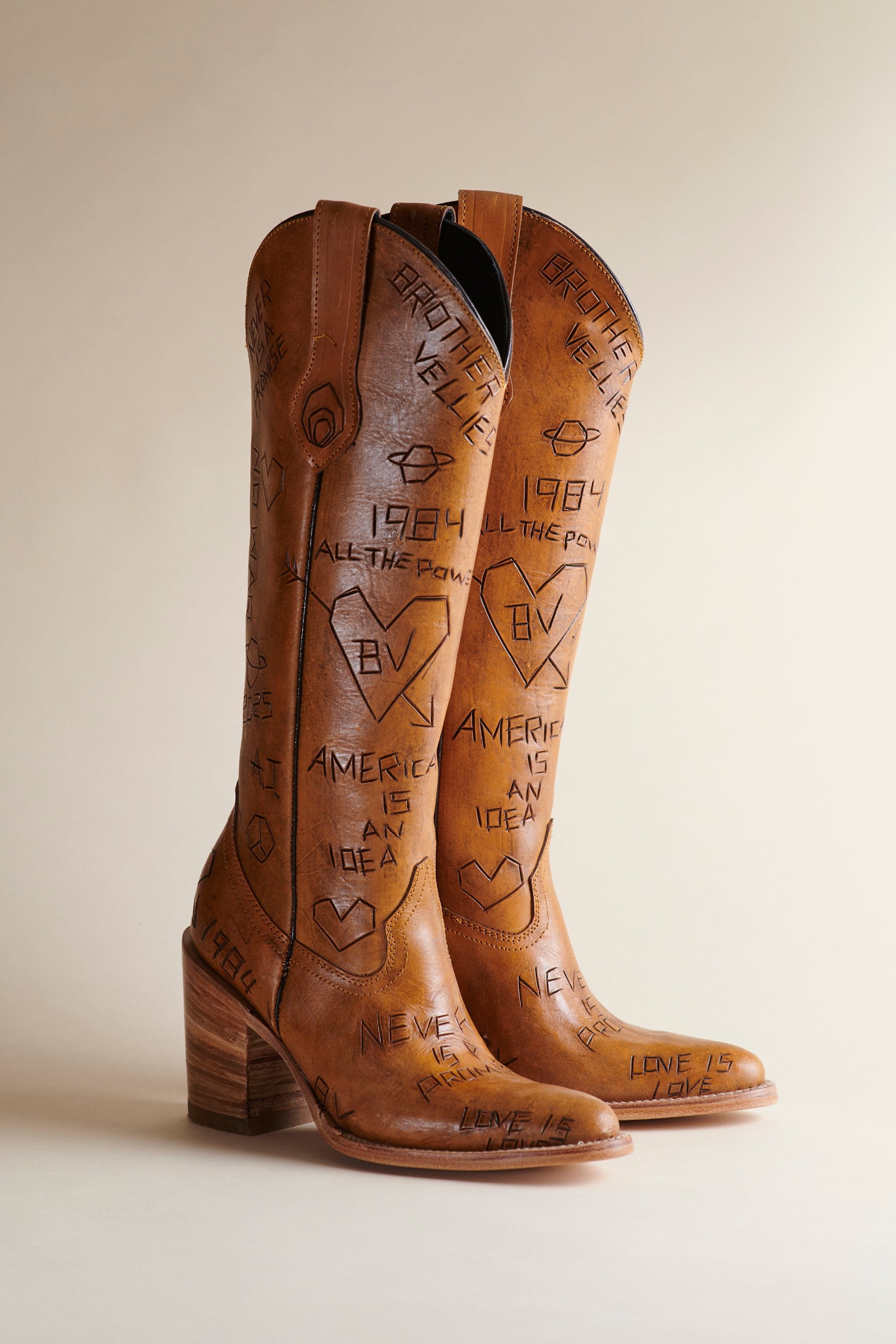 Tree of Life Doodle Cowboy Boots for Women - Western Style Leather Ankle Boots with Hand-Painted Design - Perfect for Country Music Festivals, Rodeo Events & Western Fashion Outfits