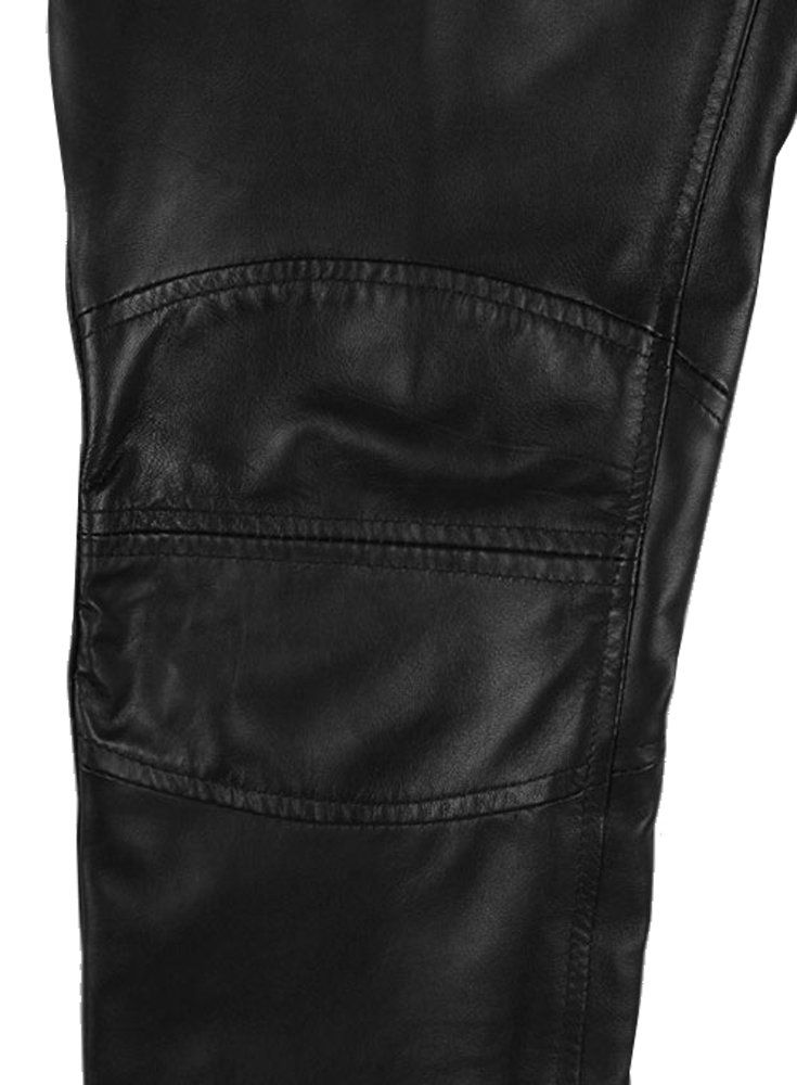 Men's Biker Style Skinny Jeans - Black Leather-Look Skin Tight Pants with 5 Pockets | Motorcycle Riding, Night Out, Casual Streetwear Fashion