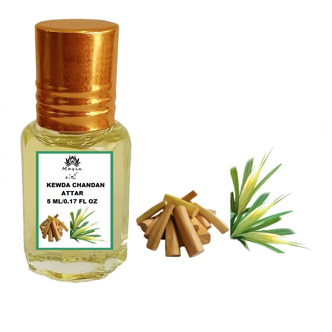 Mayin Kewda Chandan Attar Perfume Oil - 5ml Unisex Fragrance for Men & Women | Romantic Date, Wedding, Meditation & Daily Wear