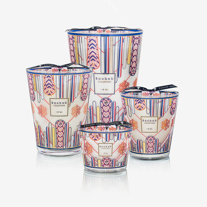 Baobab Collection I Love Ski Scented Candle - Winter Sports Aroma for Cozy Home & Ski Lodge Decor