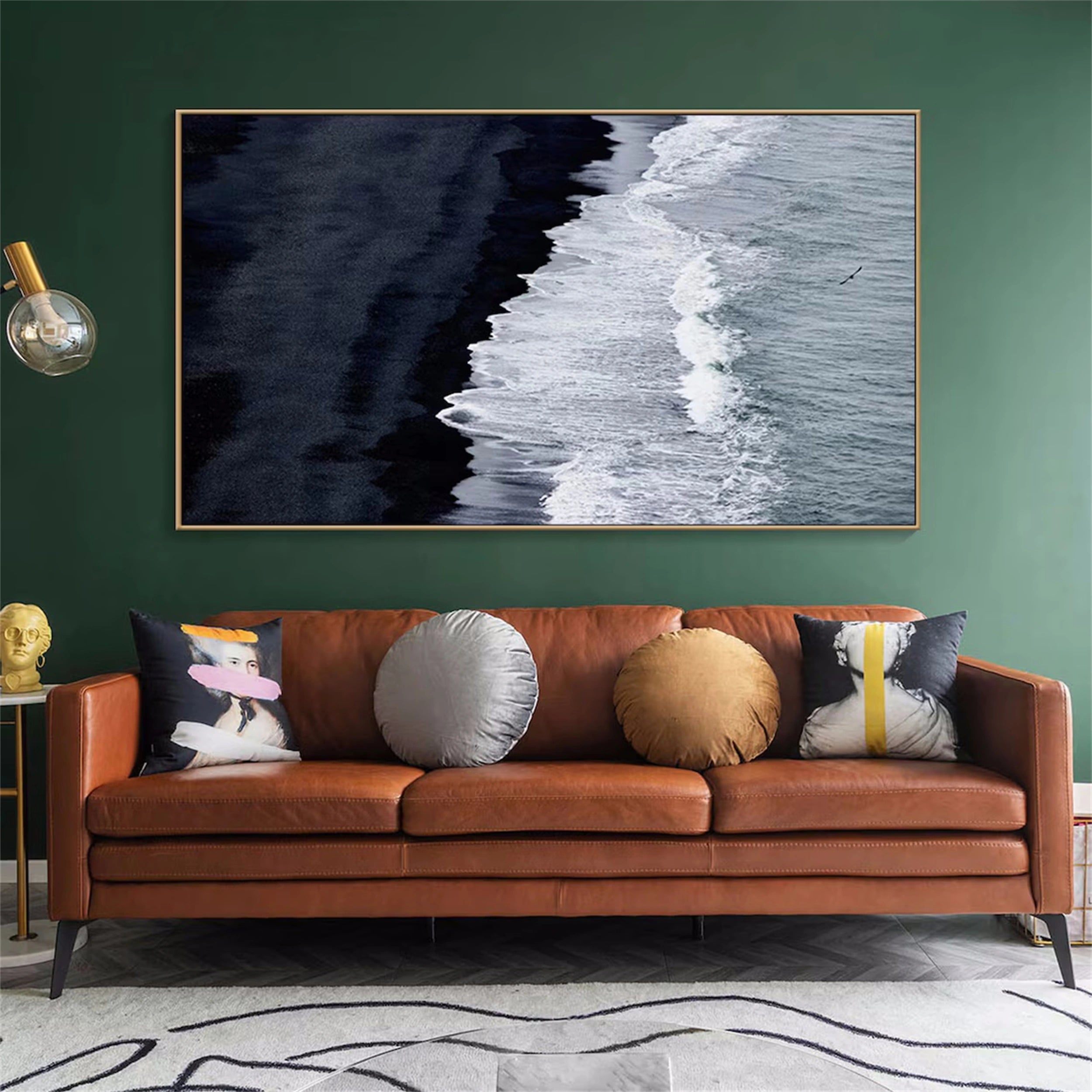 Modern Black and White Textured Minimalist Wall Art Print #MZ056 - Perfect for Living Room, Bedroom & Office Decor