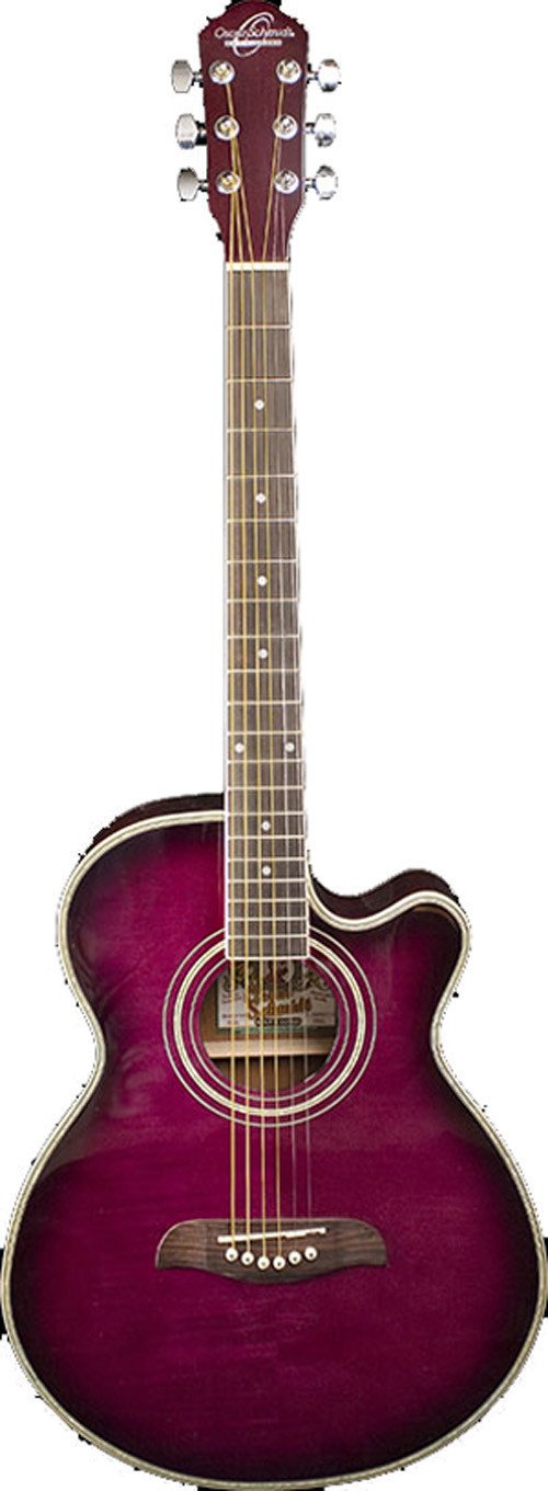 Oscar Schmidt OACEFTPB-A Acoustic Electric Guitar - Premium Tonewood, Built-in Tuner, Perfect for Live Performances & Studio Recording