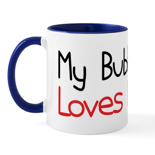 White/Navy Inside - My Bubbie Loves Me Mug