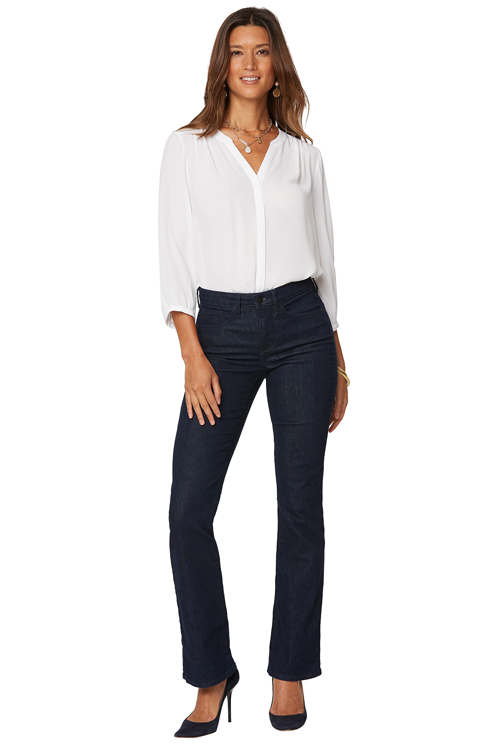 NYDJ Women's Barbara Boot-Cut Jeans - Comfort Stretch Denim Pants for Work & Casual Wear | Flattering Fit for Everyday Style