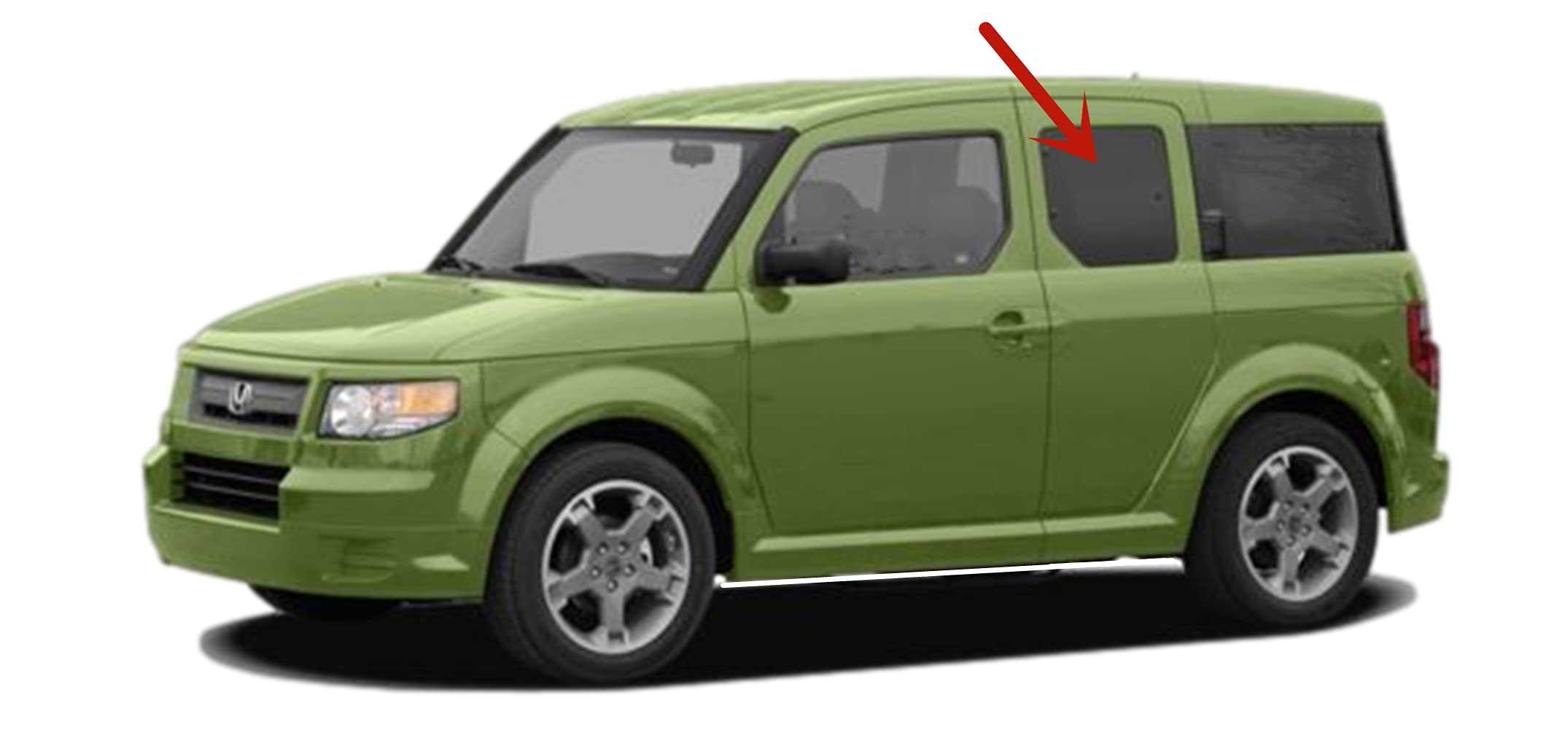 Replacement Left Side Rear Door Window Glass for Honda Element 2003-2011 Models - Perfect Fit & Easy Installation for Car Window Repair & Maintenance
