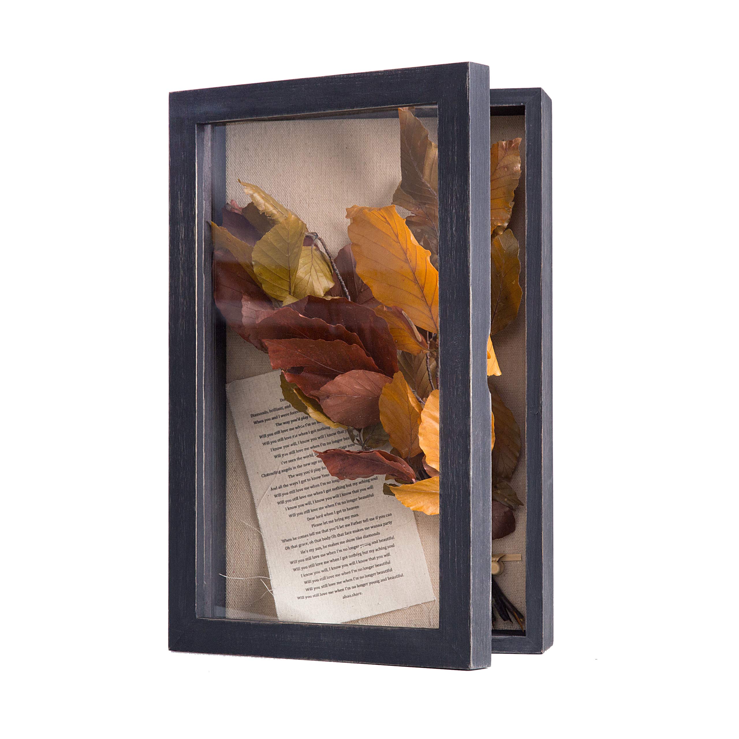 8x12.5 Inch Black Shadow Box Frame - Premium Display Case for Memorabilia, Awards, Medals & Wedding Bouquets | Perfect for Wedding Keepsakes, Baby Memory Box & Home Decor (Linen Back, Large Size)