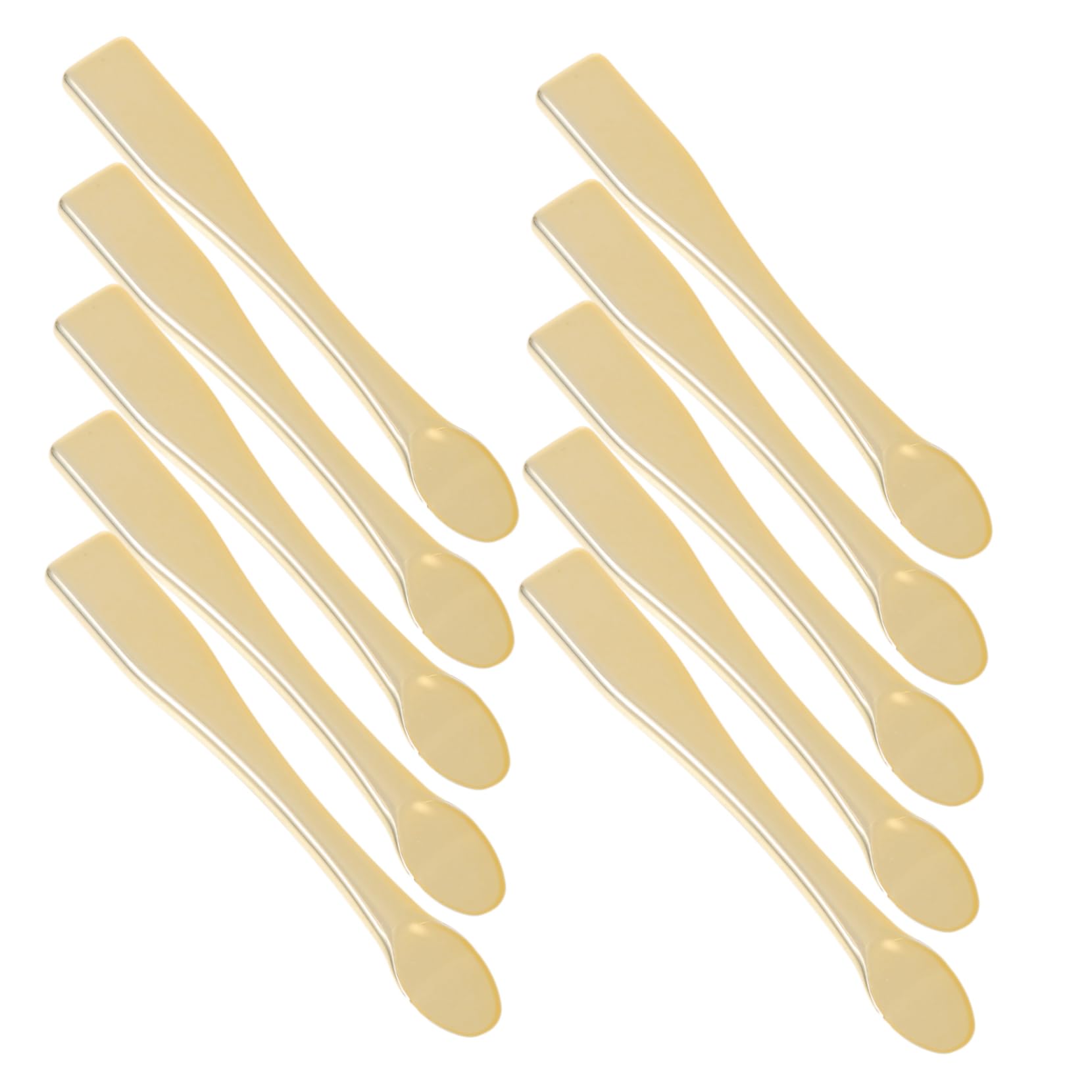 100 Pcs Gold Makeup Spatula Set - Mini Cosmetic Spoons for Creams, Skincare & Beauty Products - Reusable Stainless Steel Makeup Applicators for Precise Application (Great for Travel, Salon & Home Use)