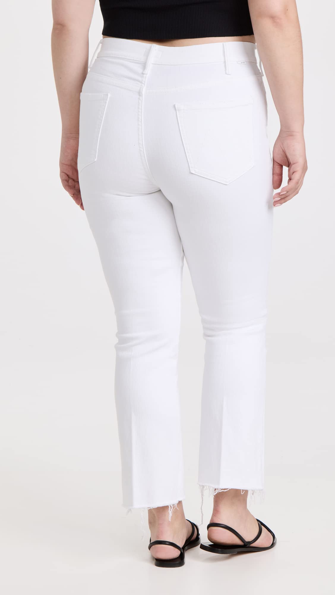 MOTHER Women's The Hustler Distressed Ankle Jeans - High Waist Slim Fit Denim Pants for Casual Outfits & Street Style