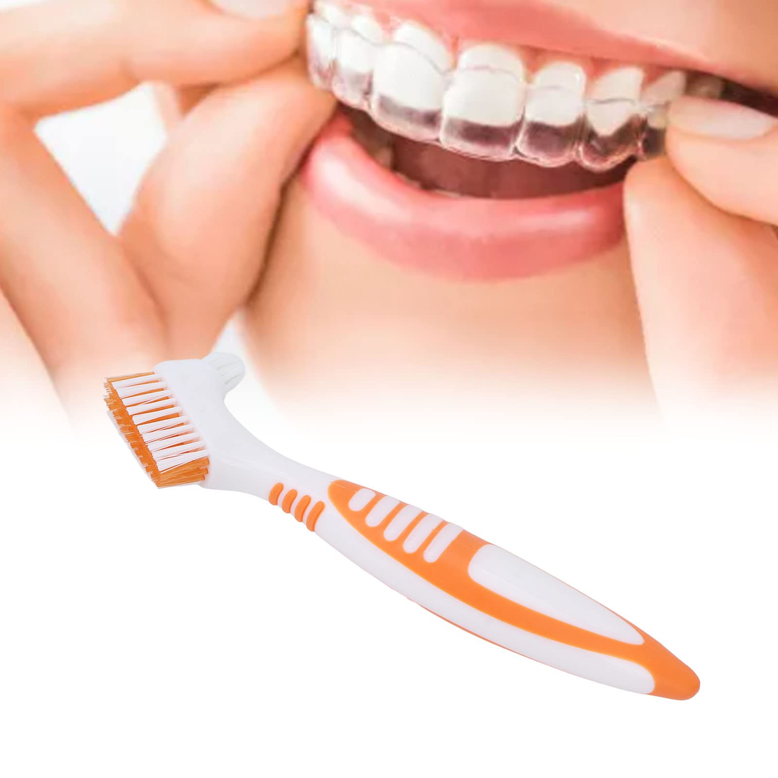 Premium Denture Cleaning Brush Set - Gentle False Teeth Cleaner & Denture Care Kit for Daily Oral Hygiene | Ideal for Dentures, Partials & Dental Appliances at Home or Travel