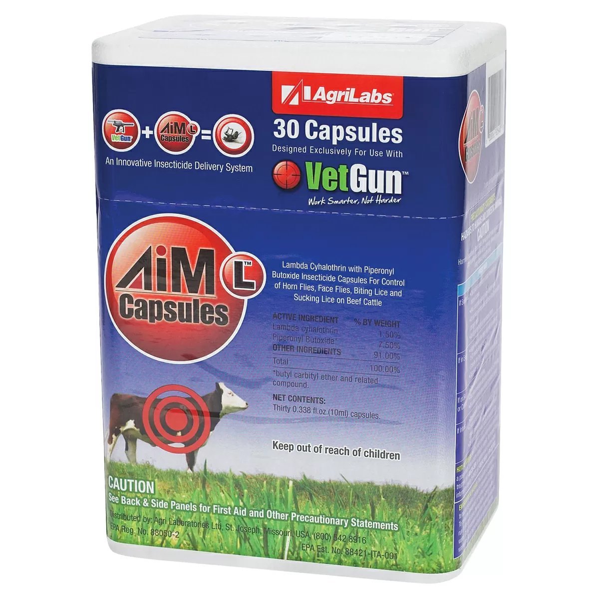 AiM L™ VetCaps™ for VetGun™ System - 30 Count Capsules | Easy Animal Vaccination for Livestock, Pets & Poultry | Perfect for Farm, Ranch & Veterinary Use