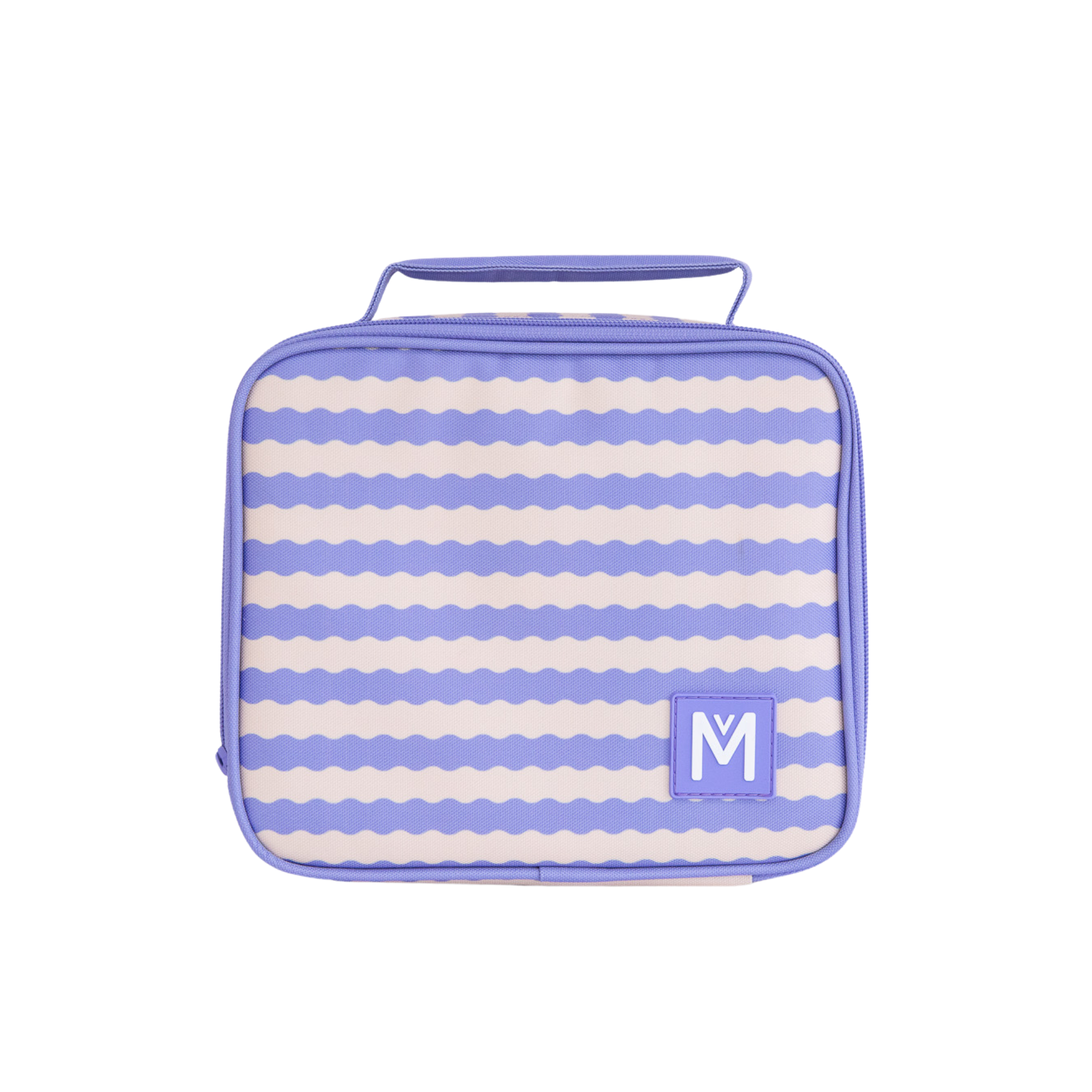 Montii.Co Medium Insulated Lunch Bag - Leakproof & Thermal Food Container for Work, School & Picnics | Ripple Cloud Design | Perfect for Office, Travel & Outdoor Activities