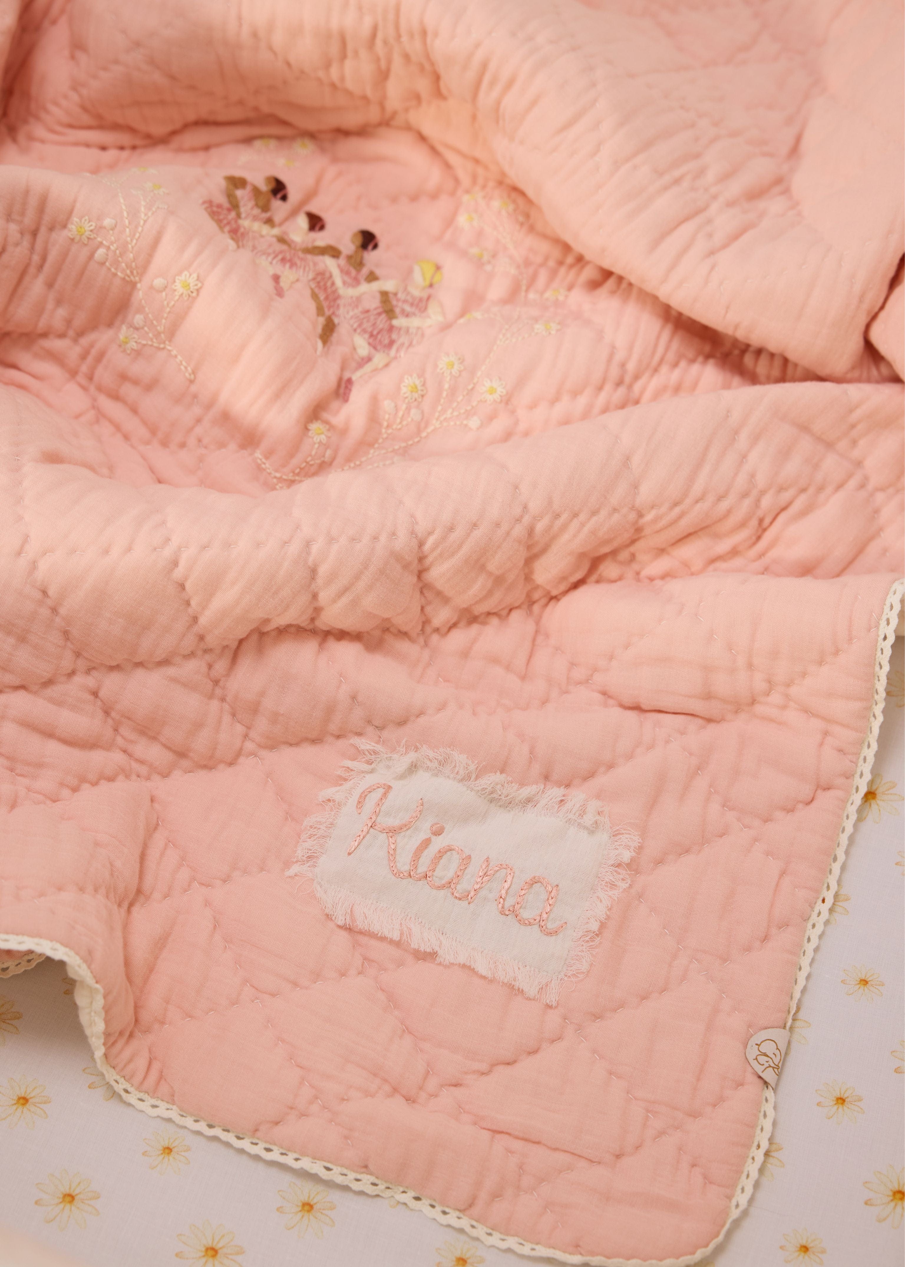 Arabesque Dreams Baby Blanket & Pillow Gift Set - Soft Nursery Bedding for Newborns - Perfect for Crib, Stroller, and Photo Shoots