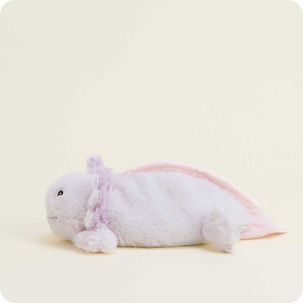 Pink Axolotl Warmies Junior - Microwaveable Plush Heating Pad for Kids | Soothing Comfort for Bedtime, Anxiety Relief & Stress Relief | Cute Stuffed Animal Gift for Children