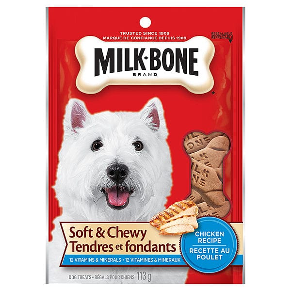 Milk Bone Chicken Recipe Soft & Chewy Dog Treats - Healthy Natural Dog Snacks for Training, Rewards & Dental Care - Perfect for Small, Medium & Large Breeds