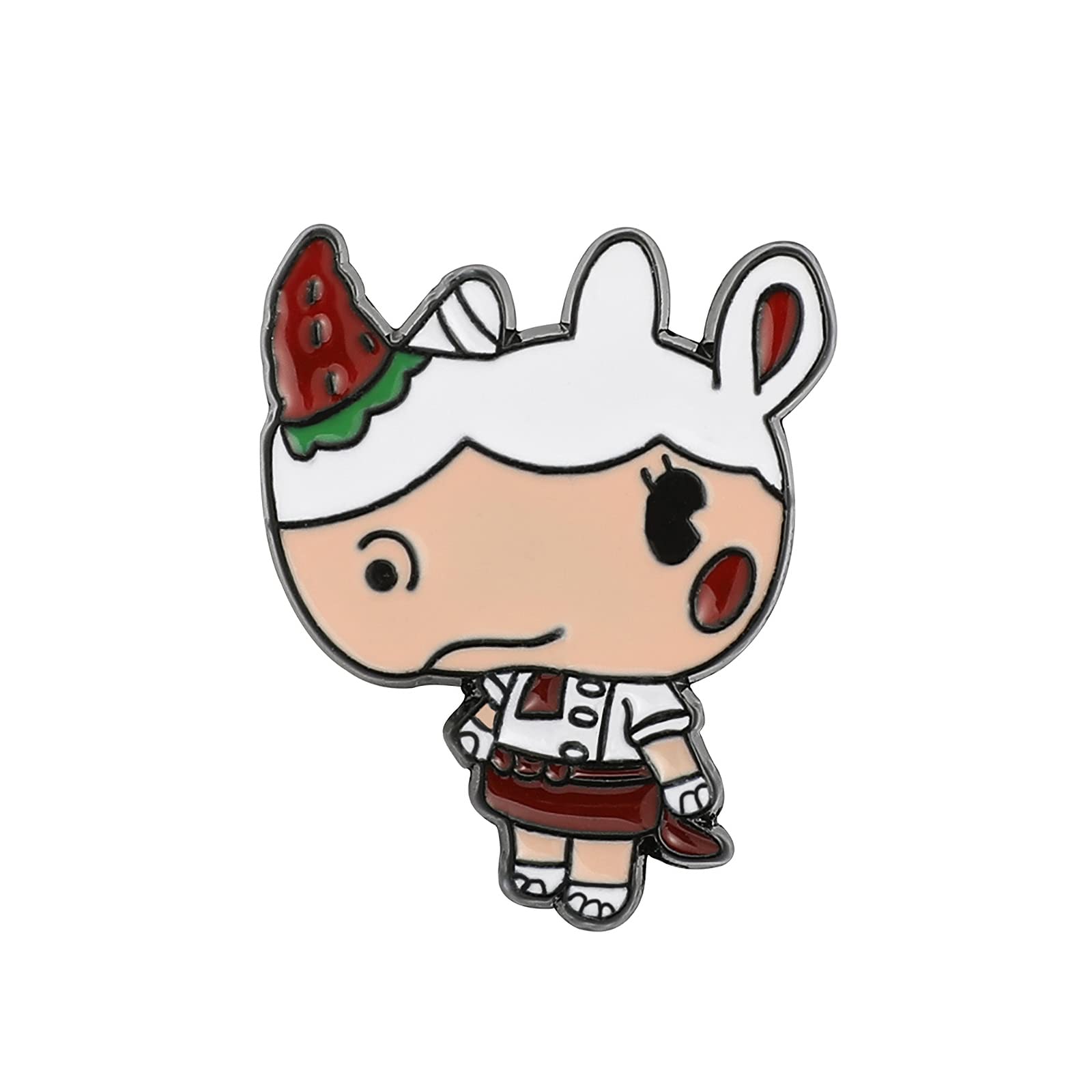Animal Crossing New Horizons Brooch Pins - Cute Strawberry Rhino Merengue Metal Enamel Pins for Backpacks & Clothes | Game Series Lapel Badges Collection | Perfect Gifts for AC Fans | Great for Cosplay, Conventions & Everyday Fashion