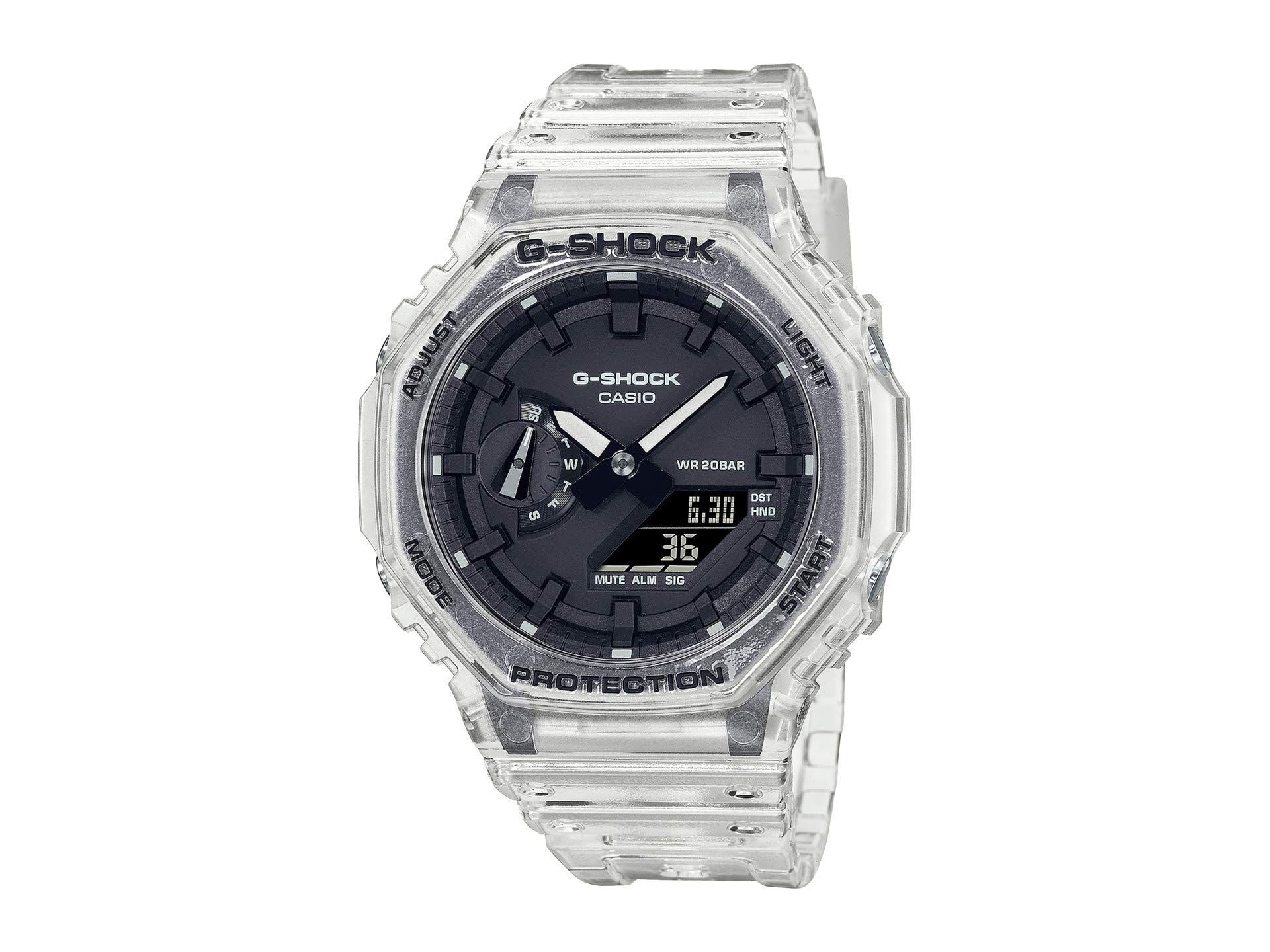 G-Shock Women's GA2100SKE-7A Analog-Digital Watch - Transparent Black Resistant Sport Watch for Women - Perfect for Running, Gym & Outdoor Activities