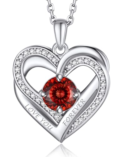 6 Double Heart with Birthstone