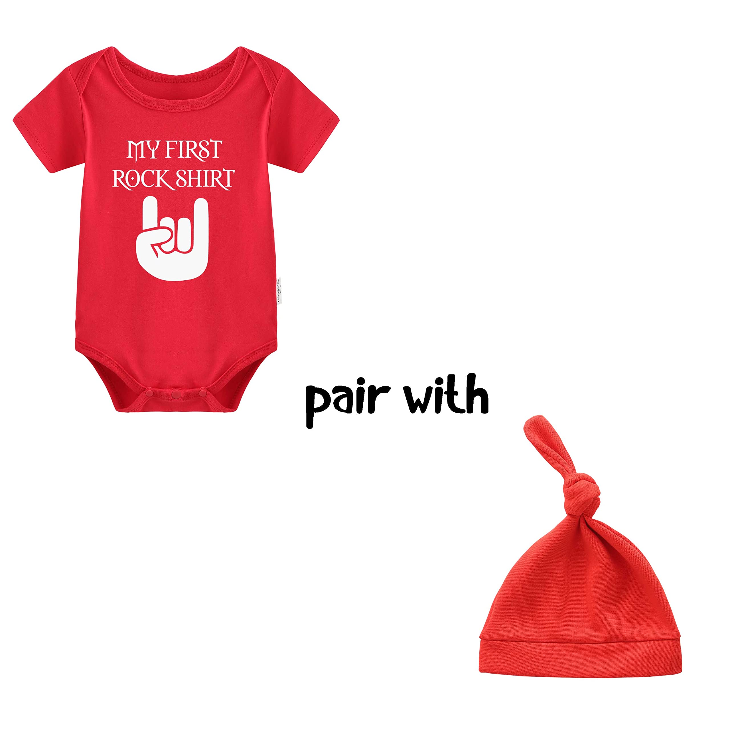 YSCULBUTOL Baby Twins Bodysuit - Cute Rock Shirt for Infant Boys | Playtime & Photo Outfit