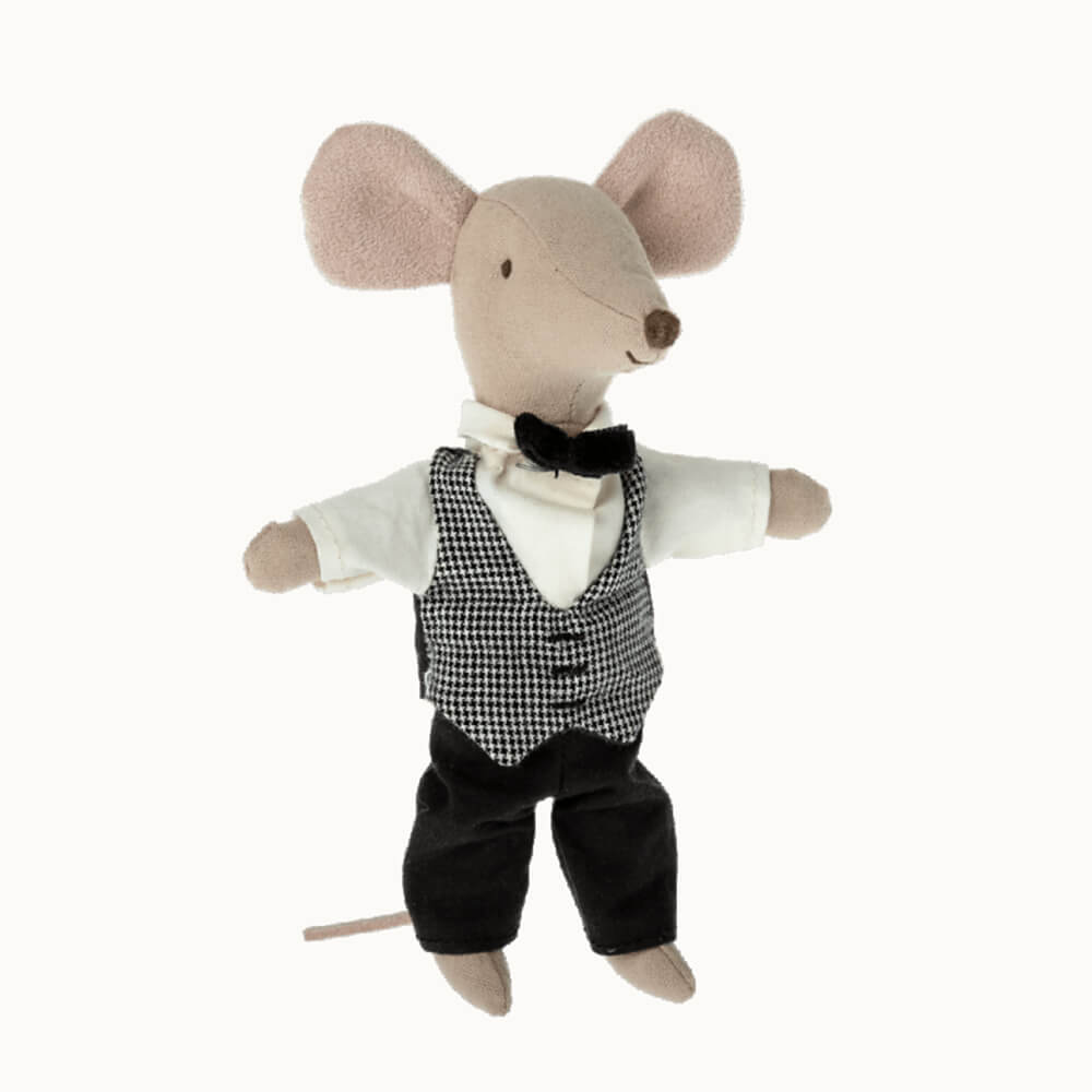 Maileg Waiter Mouse - Adorable Collectible Toy Mouse for Kids & Adults - Perfect for Playtime, Gifts & Display