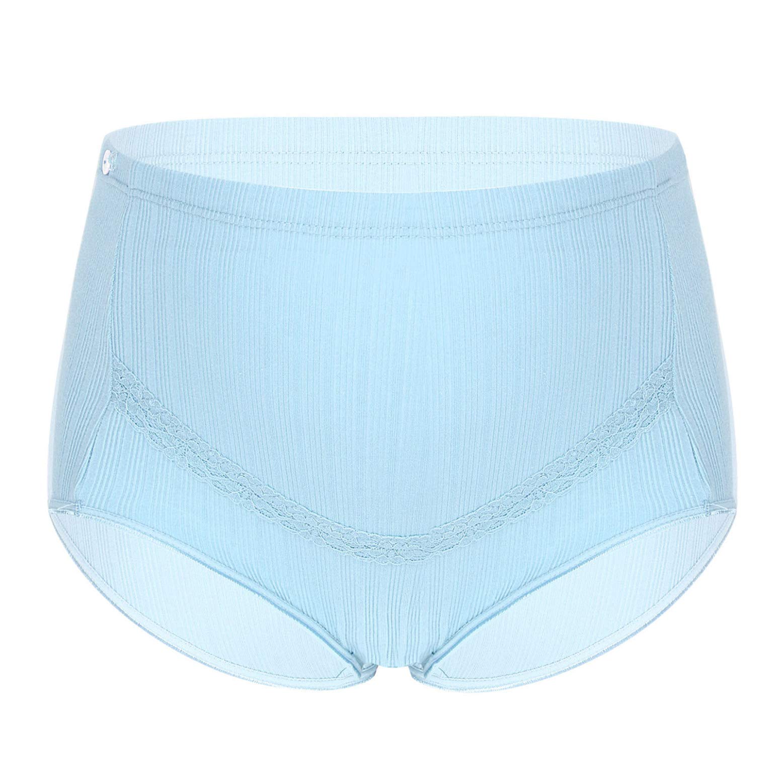 Yeahdor Women's Maternity Cotton Underwear - High Waist Adjustable Pregnancy Panties, Breathable & Comfortable for Expecting Mothers - Perfect for Daily Wear, Work & Sleep During Pregnancy