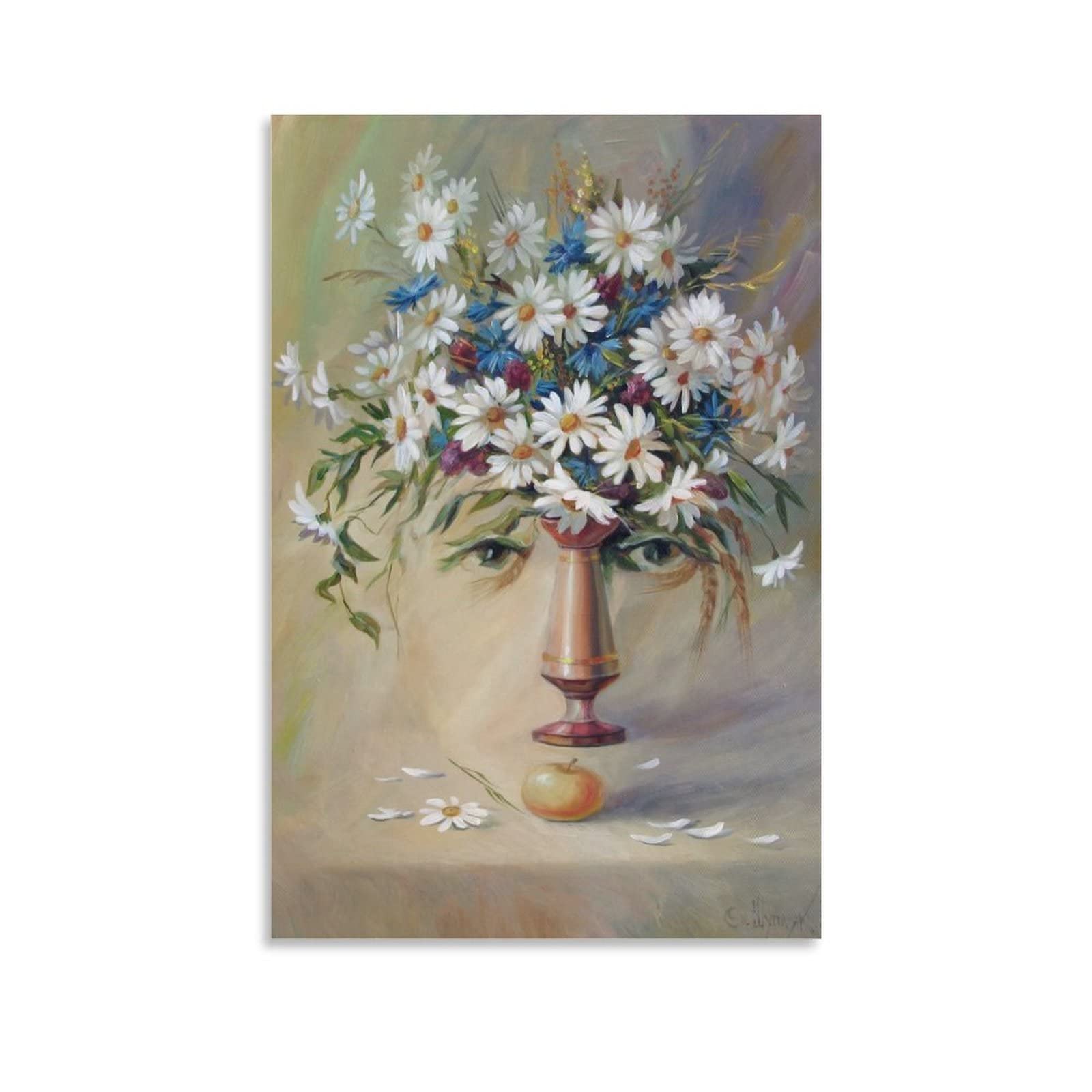 Oleg Shuplyak Surrealist Optical Illusion Art Print - Ukrainian Artist Canvas Painting Poster (16x24 inch) for Living Room & Bedroom Wall Decor | Unique Gift Idea for Art Lovers