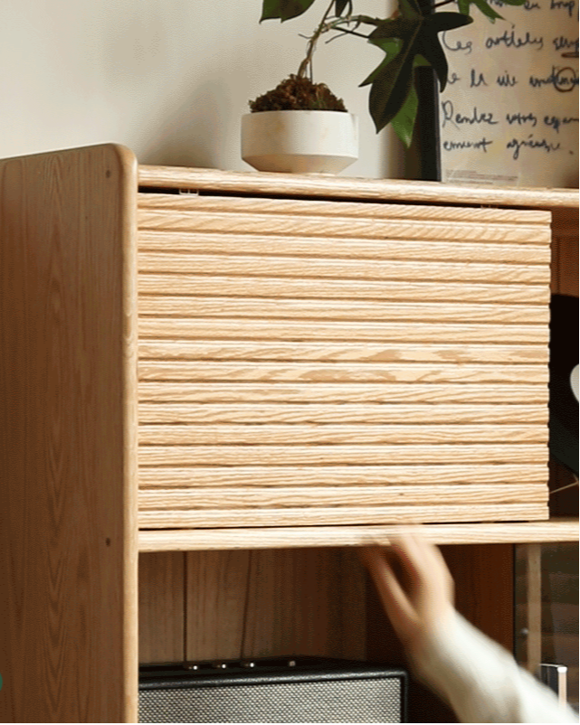 Oak Solid Wood Modern Bookcase - Stylish Home Office & Living Room Storage Shelf for Books & Decor