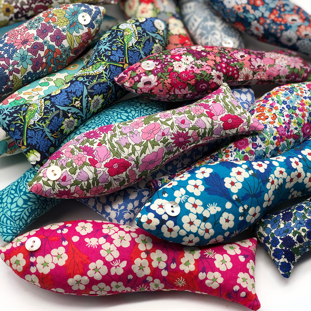 Lavender Scented Fish Sachets - Set of 2 Blue Aromatherapy Bags for Closet, Drawer & Car Freshener | Natural Home Fragrance & Stress Relief