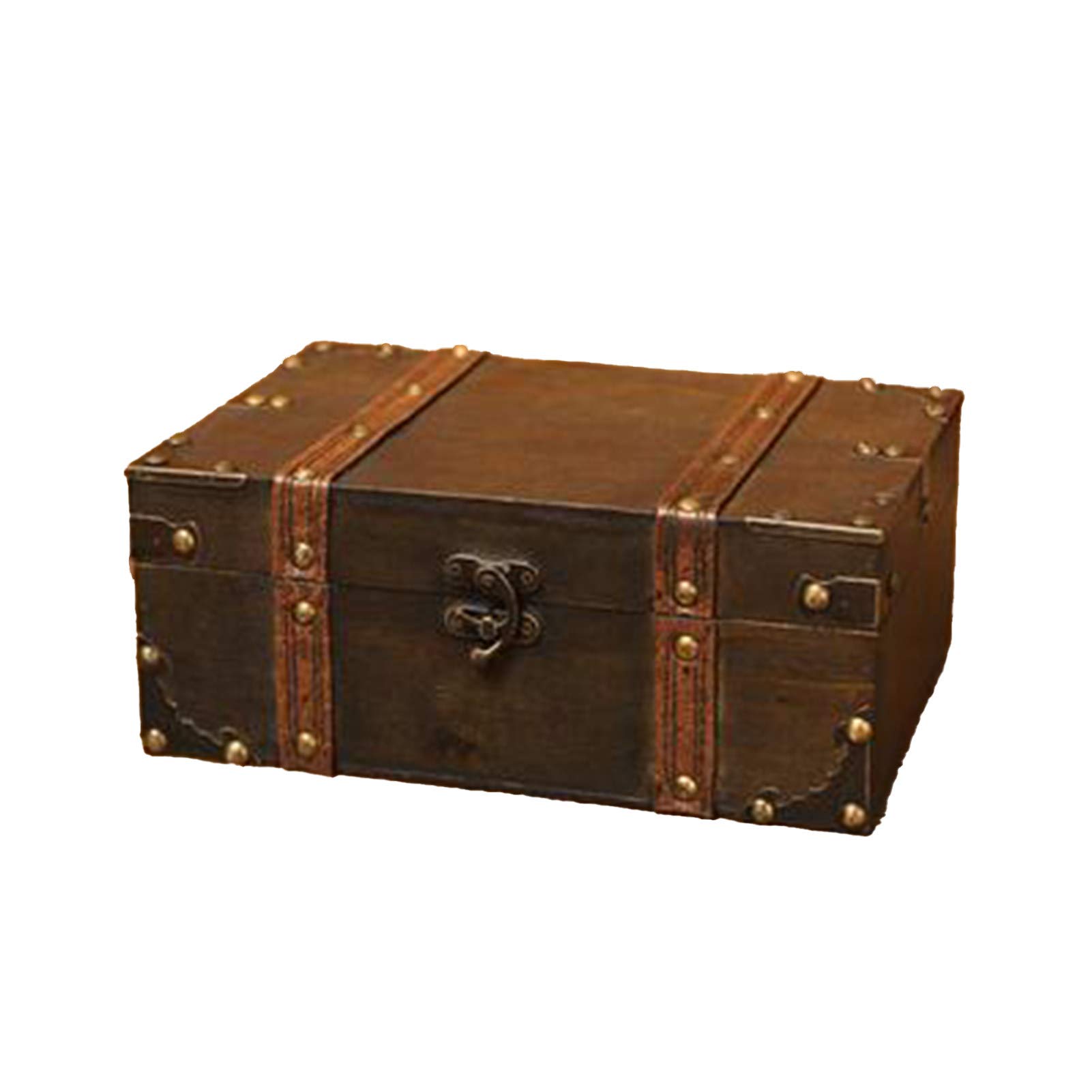Vintage Wooden Jewelry Storage Box - Large Capacity Retro Treasure Chest for Necklaces, Rings & Accessories - Perfect for Home Decor, Gift Giving & Organizing Your Collection