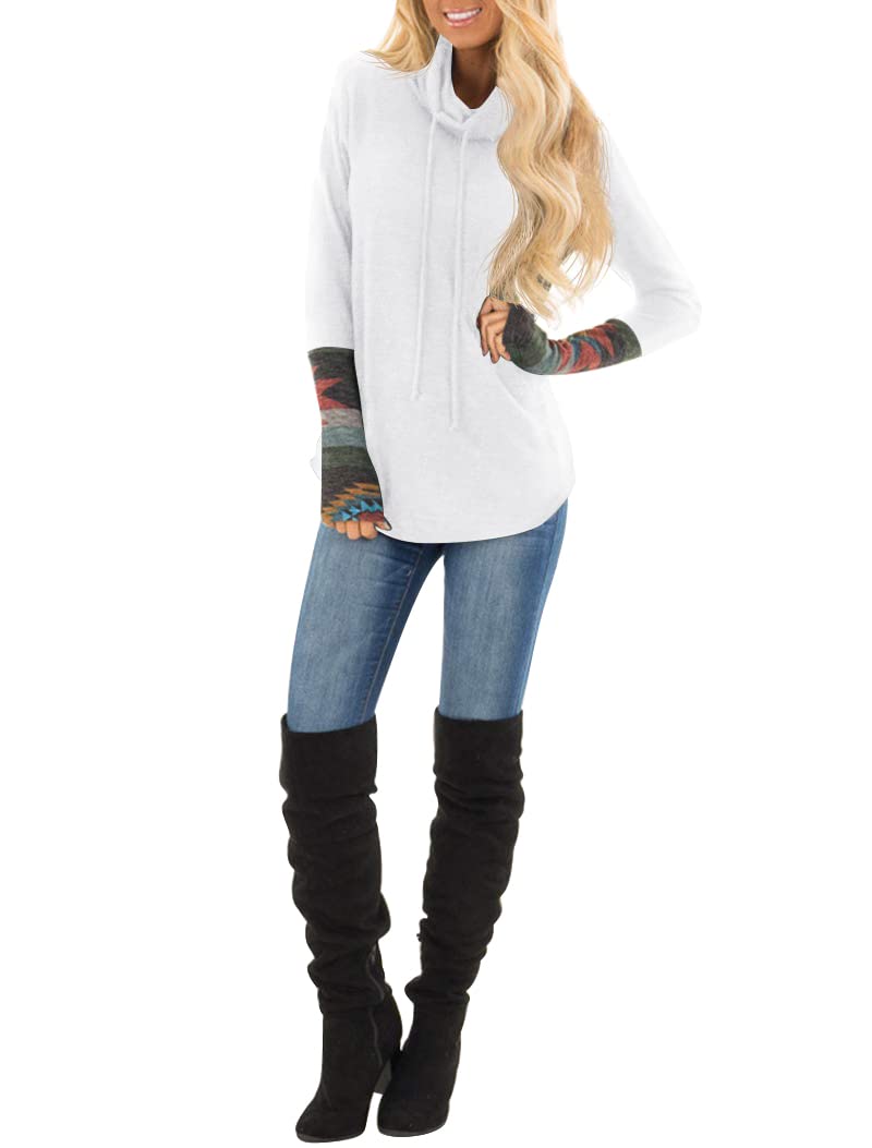 PrinStory Women's Long Sleeve Color Block Pullover Hoodie - Casual Sweatshirt for Fall 2023 | Cozy Loungewear, Streetwear Fashion & Autumn Outfits