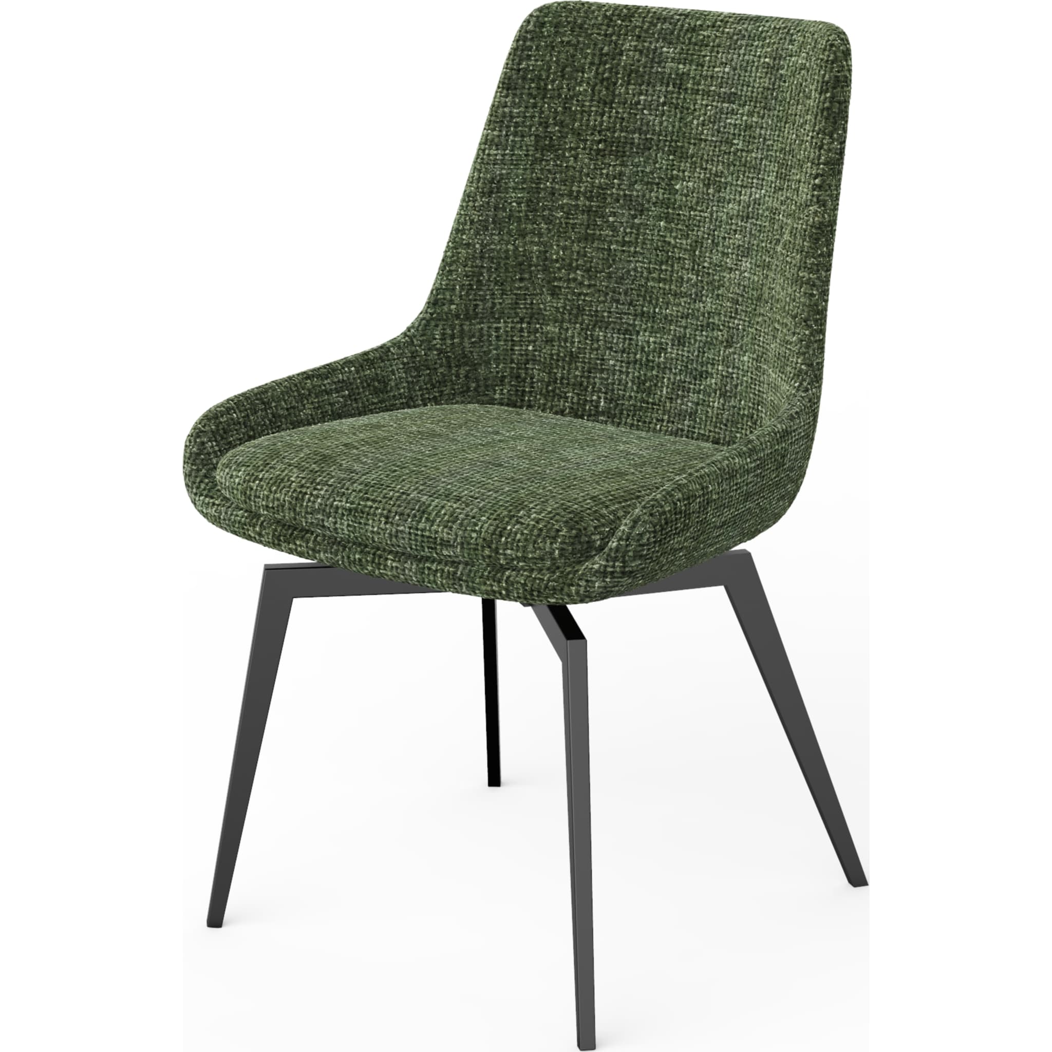 180 Degree Swivel Upholstered Dining Chair - Olive Green Executive Office Chair for Home & Office - Perfect for Conference Rooms, Dining Tables, and Workspaces