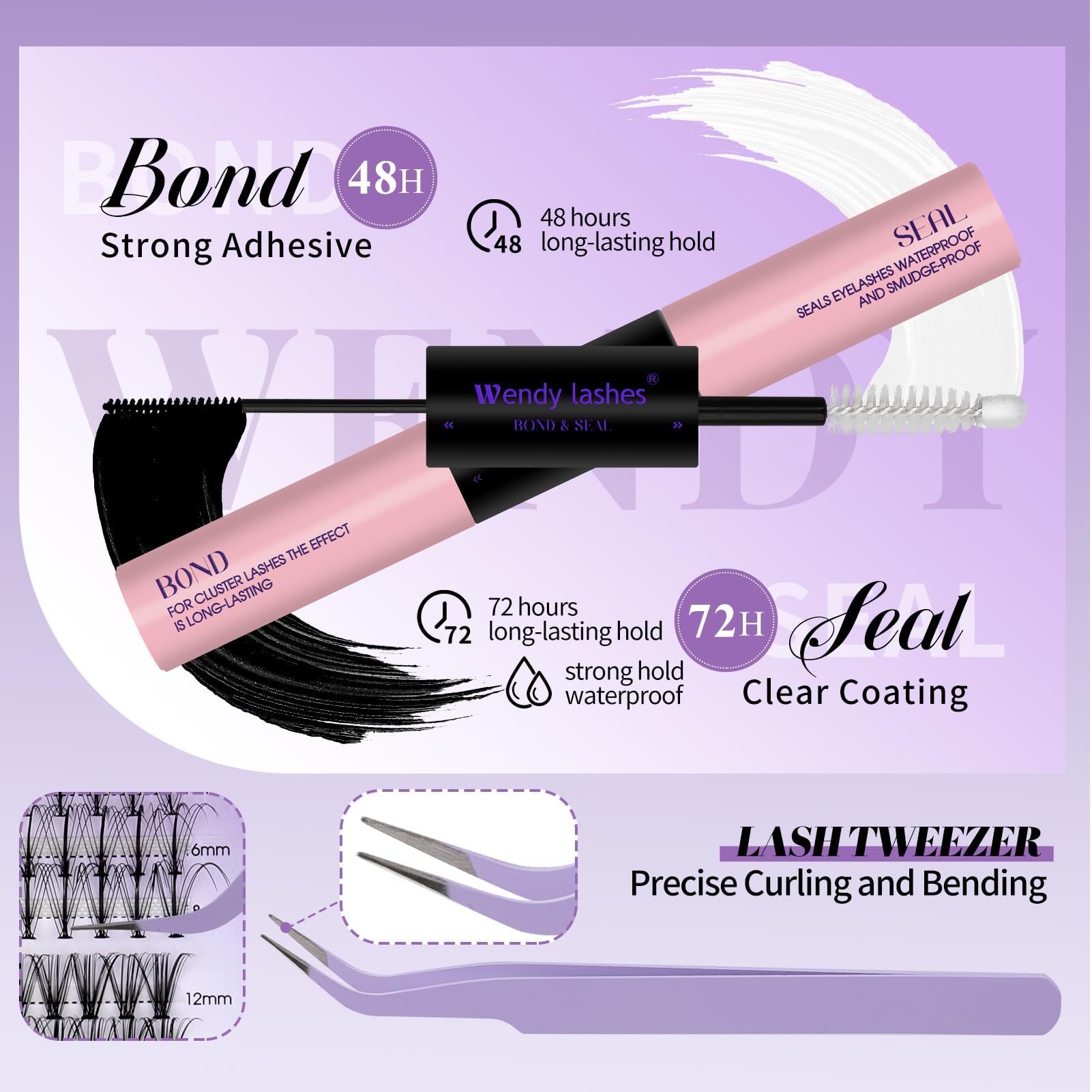 Premium Lash Clusters Kit for Eyelash Extensions - Ultra-Light DIY Natural Fluffy Wispy Lashes | Waterproof Anime Manga Cat Eye D Curl 12-18mm Mixed (20+30D) | Perfect for Daily Wear, Special Occasions & Professional Salon Use