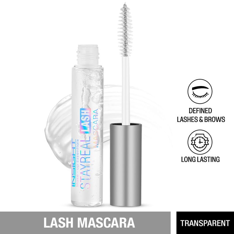 Insight Cosmetics Stay Real Lash Mascara - Transparent Mascara for Natural Look, Clear Gel Formula (10g) | Perfect for Everyday Wear, No Makeup Look & Sensitive Eyes