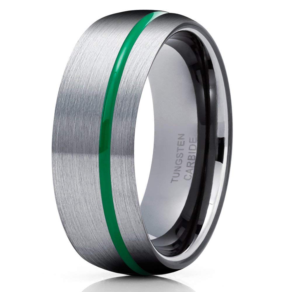 Premium Gunmetal Tungsten Wedding Ring for Men & Women - Comfort Fit Tungsten Carbide Band - Anniversary, Engagement, Unique Gift Idea for Couples - Durable & Scratch-Resistant Jewelry for Everyday Wear