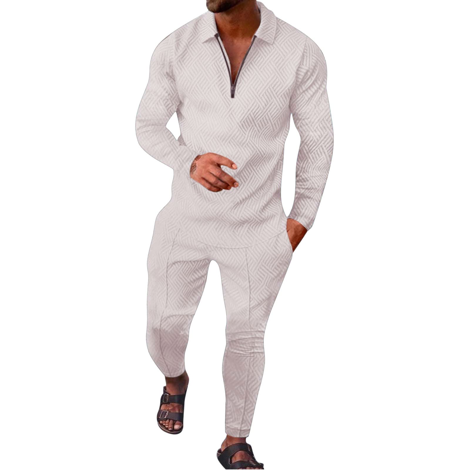 **Men's 2-Piece Full Zip Tracksuit Set - Lightweight Running Jogging Sportswear for Gym & Casual Wear | JUNGE Athletic Sweatsuits for Men**