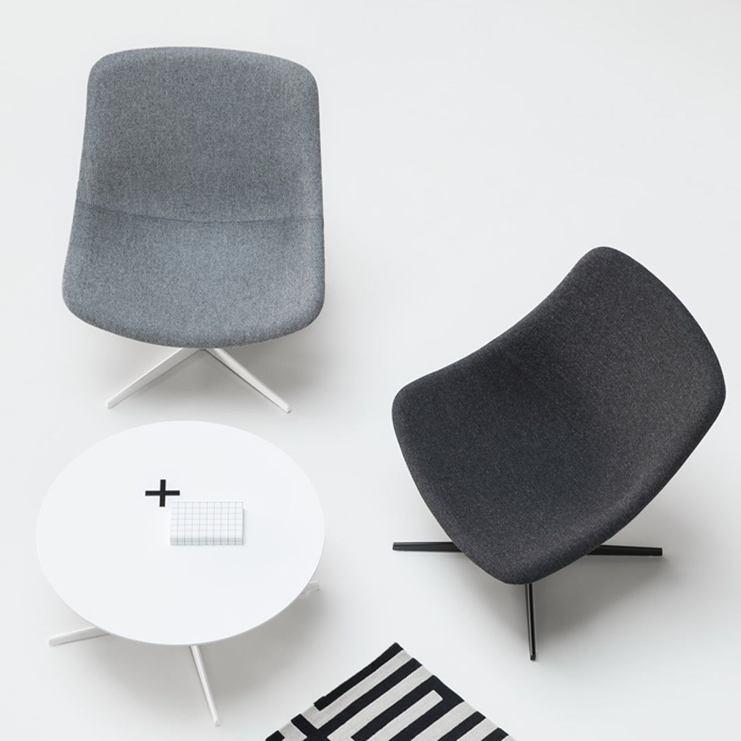 Auki Lounge Chair with Cross Base - Modern Comfortable Accent Chair for Living Room, Bedroom & Office - Perfect for Relaxing, Reading & Lounging