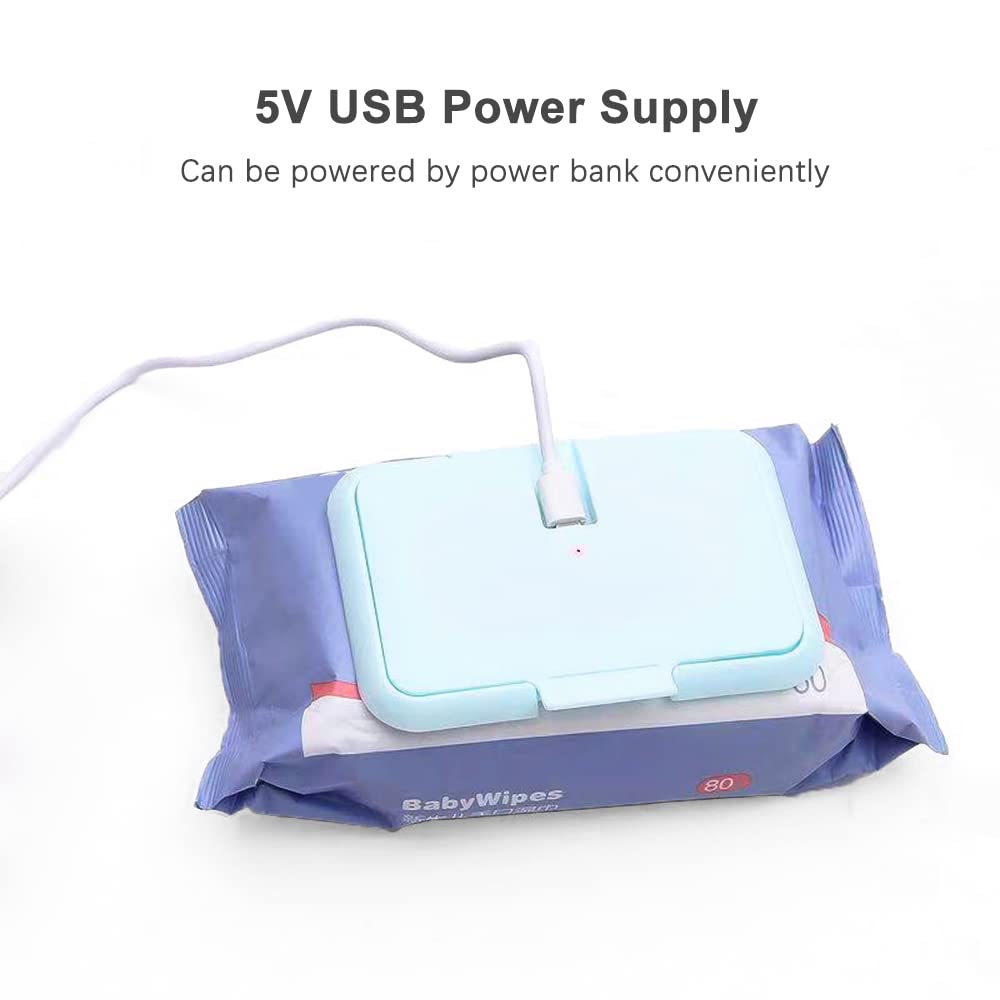 Portable USB Baby Wipe Warmer - Travel-Friendly Wet Wipes Heater for Diaper Changes, On-the-Go Parenting & Nursery Essentials