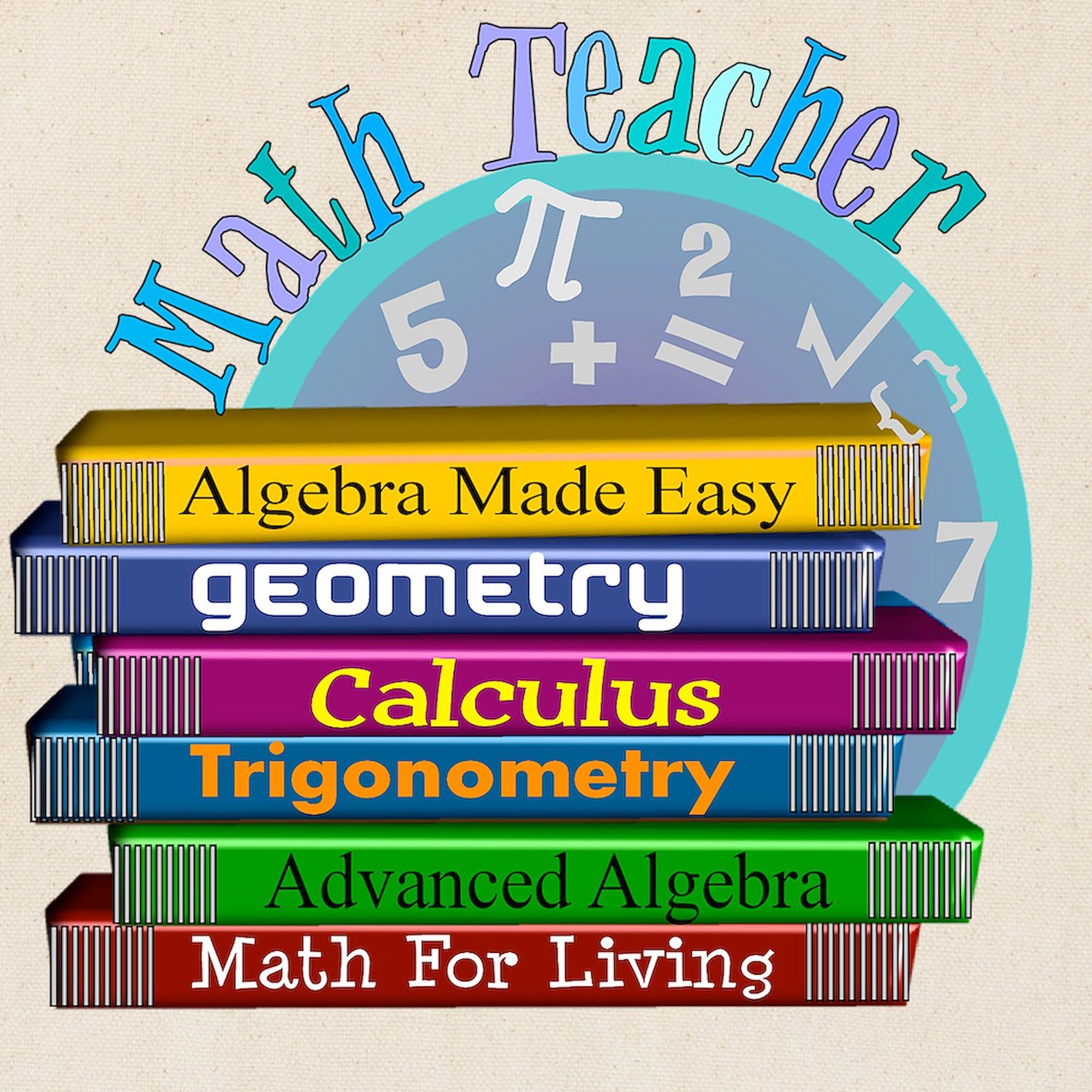 Math Teacher Tote Bag - Natural Canvas Reusable Shopping Bag for School, Work & Groceries | Eco-Friendly & Durable