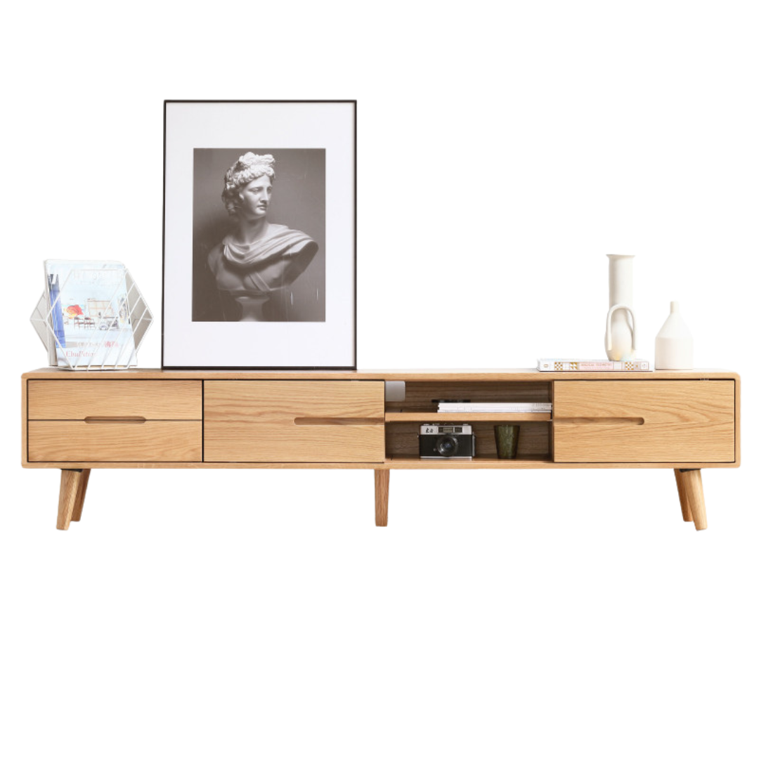 78.7x12.6x15.7 inch/ 200x32x40сm/  Natural Wood color/ TV stand sliding doors