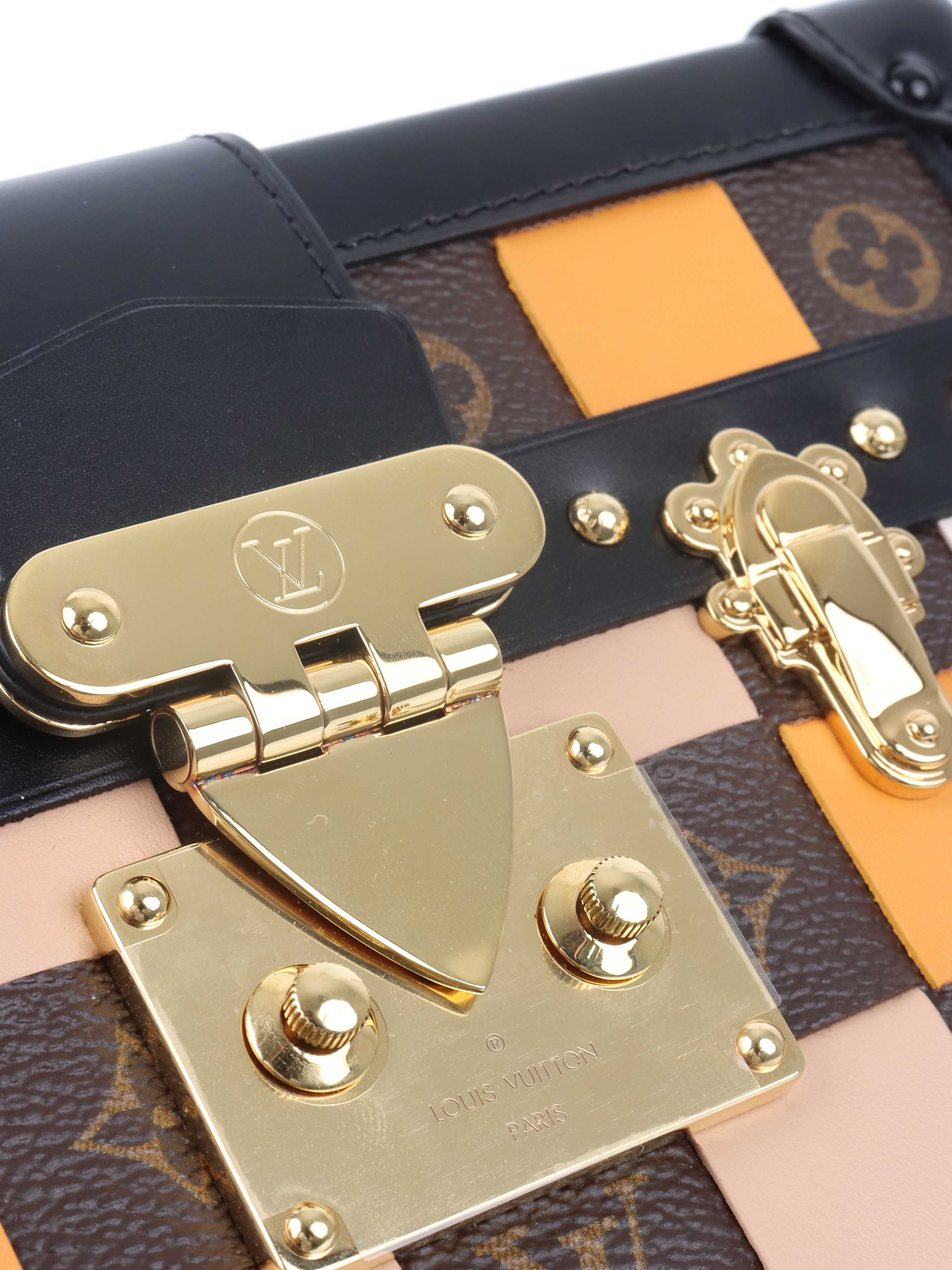 Authentic Louis Vuitton Monogram Tressage Petite Malle Crossbody Bag - Luxury Designer Handbag for Women, Perfect for Parties & Evening Events