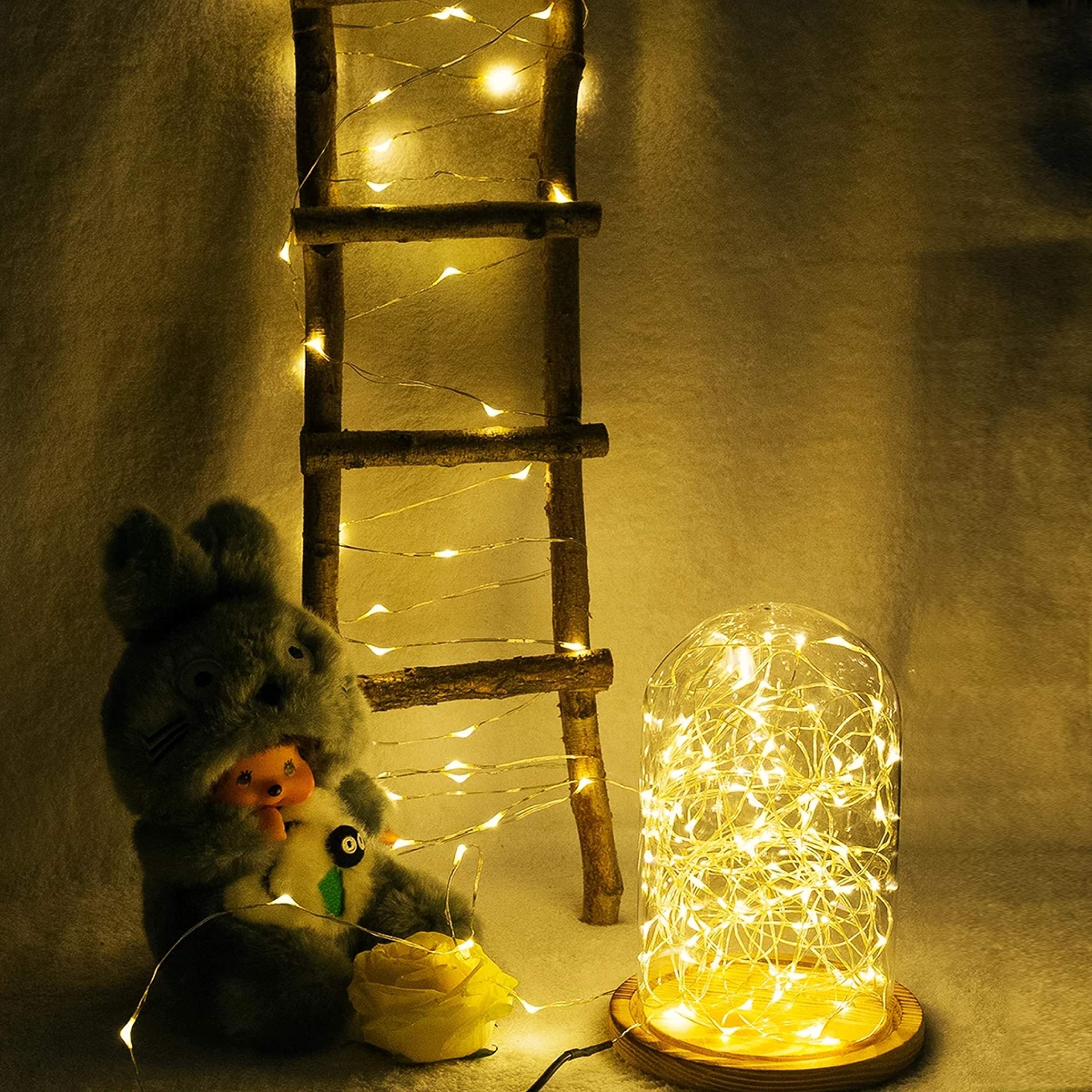 20 Pack Fairy Lights Battery Operated - 20 LED String Lights for Mason Jars, Waterproof Copper Wire Mini Lights (Warm White) | Perfect for Wedding Decor, Table Centerpieces, Party Lighting & Christmas Tree Ornaments