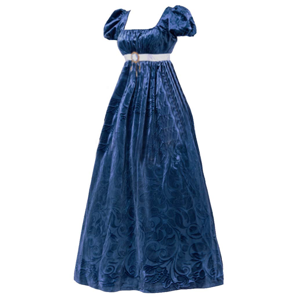 Vintage Retro Rococo High Waist Ruffled Skirt Dress for Women - Elegant A-Line Party, Wedding & Special Occasion Outfit