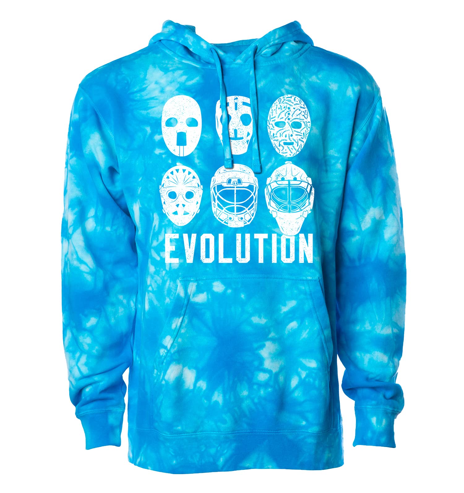 Evolution of Goalie Masks - Ice Hockey Sports Unisex Hoodie Sweatshirt | Vintage Hockey Design for Men & Women | Perfect for Hockey Games, Training & Casual Wear