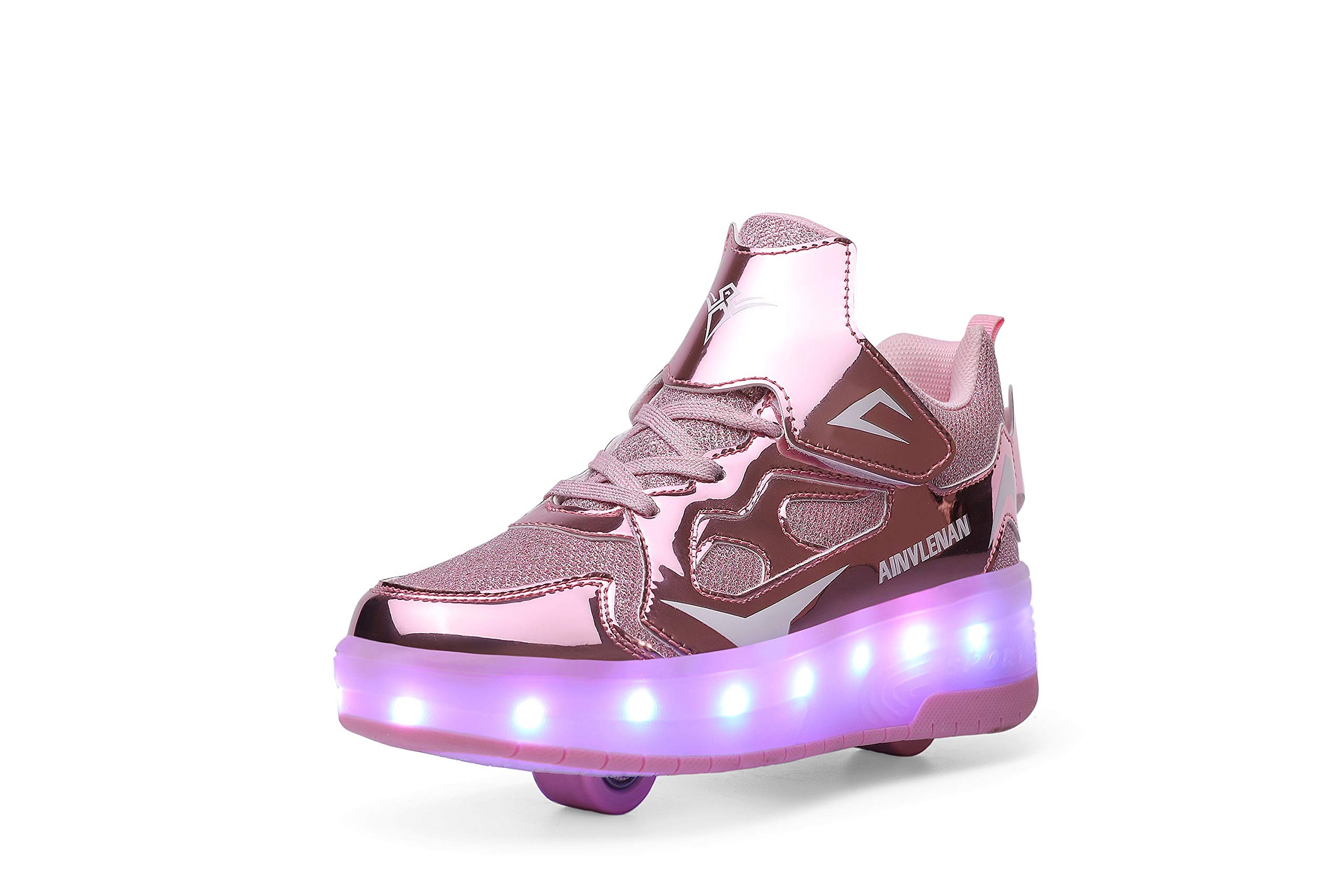 Kids LED Roller Skate Shoes with Double Wheels - Rechargeable Retractable Light Up Sneakers for Boys & Girls | Perfect for Christmas & Birthday Gifts | Indoor & Outdoor Play, Skate Parks, and Birthday Parties