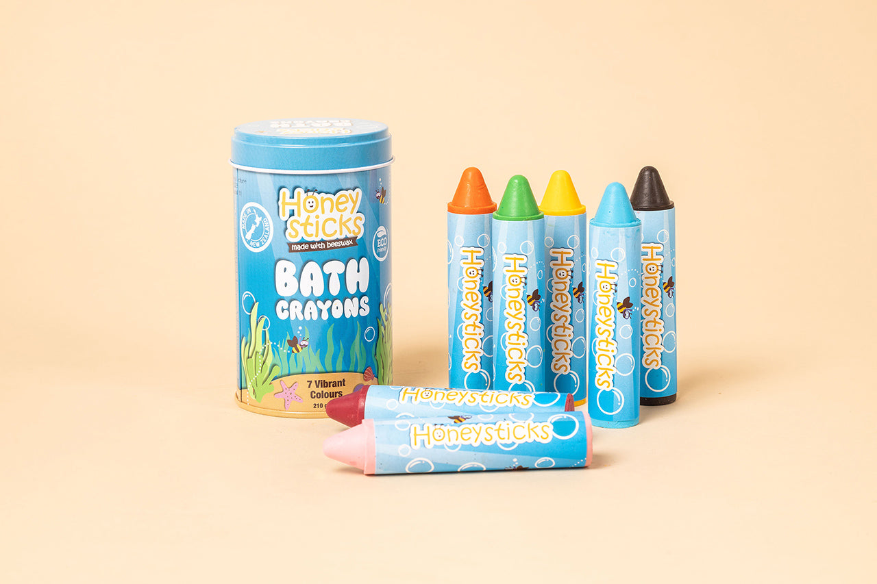 Honeysticks Super Jumbo Bath Crayons for Kids - Non-Toxic, Washable & Safe Bathtub Art Supplies - Perfect for Toddler Bath Time Fun & Creative Play