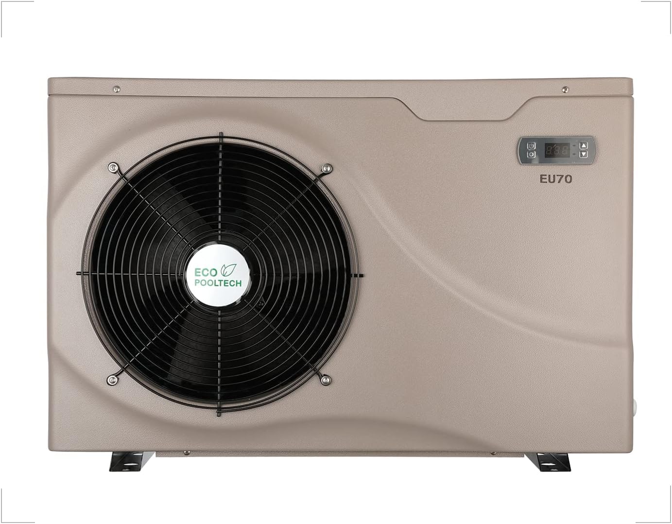 ECOPOOLTECH EU70 Swimming Pool Heat Pump - 22,462 BTU/hr Pool Heater for Above Ground & Inground Pools (Up to 6,500 Gallons) | 120V/60Hz | Energy Efficient Water Heating for Year-Round Swimming Comfort