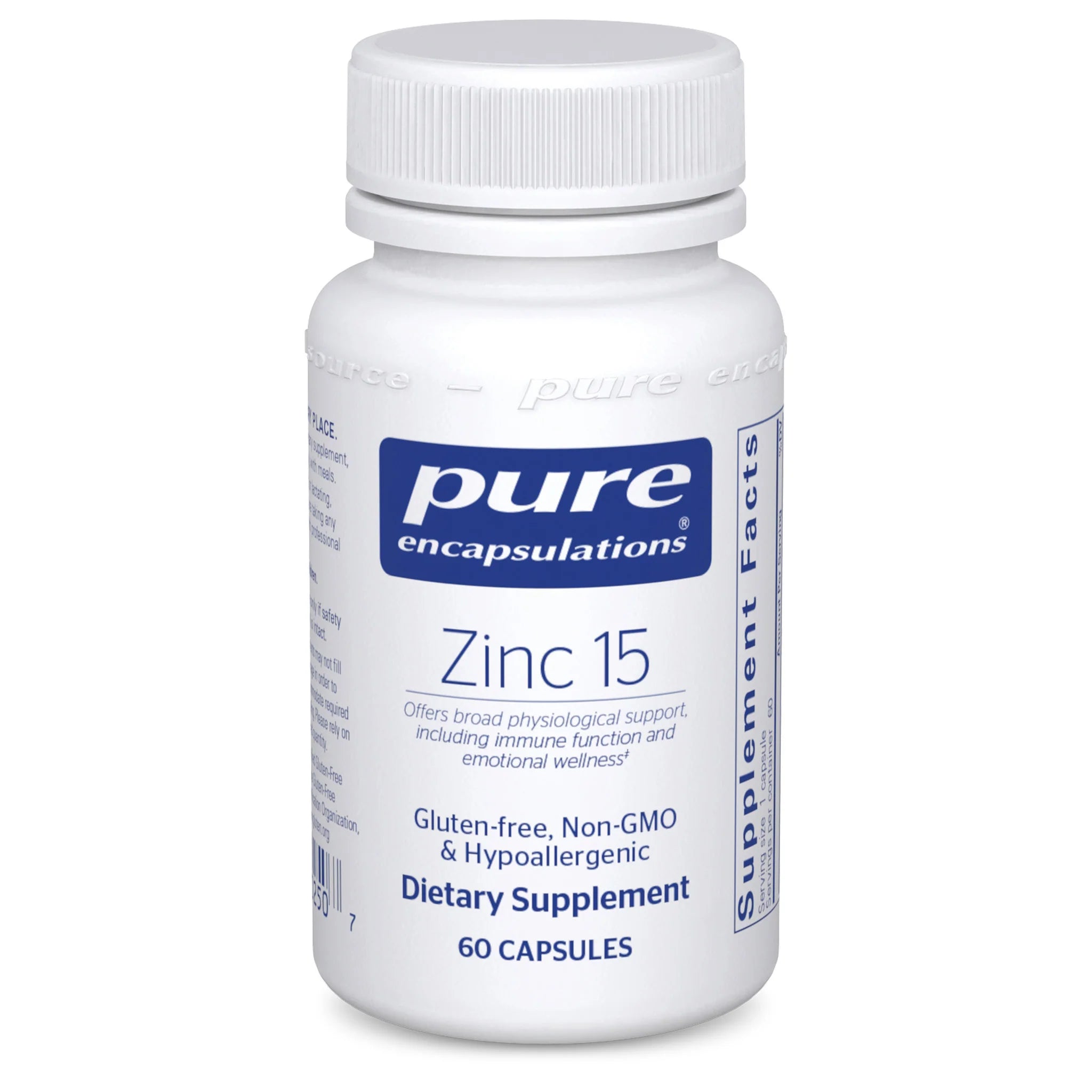 Zinc 15mg Dietary Supplement - 60 Capsules for Immune Support & Wellness | Boost Energy & Metabolism - Ideal for Daily Health Routine & Cold Season Defense