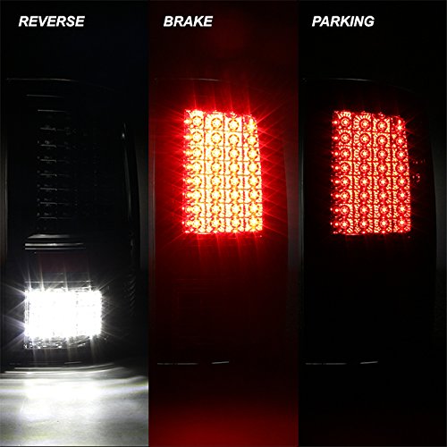 AKKON Full LED Black Smoke Taillights Set + Black LED 3rd Brake Lamp Pair for 2009-2018 Dodge Ram 1500 2500 3500 - Upgrade Your Truck's Style & Night Visibility (Perfect for Off-Roading & Night Driving)